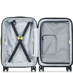 Shadow 5.0 - 4-Rollen-Kabinentrolley mit Vordertasche S 55 cm erw. USB (marineblau)