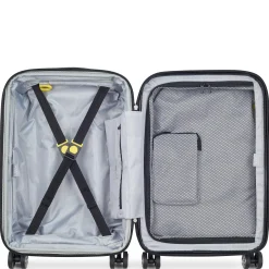 Shadow 5.0 - 4-Rollen-Kabinentrolley mit Vordertasche S 55 cm erw. USB (schwarz)
