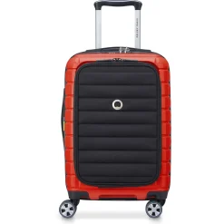 Shadow 5.0 - 4-Rollen-Kabinentrolley mit Vordertasche S 55 cm erw. USB (intensives rot)
