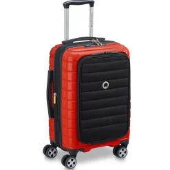 Shadow 5.0 - 4-Rollen-Kabinentrolley mit Vordertasche S 55 cm erw. USB (intensives rot)