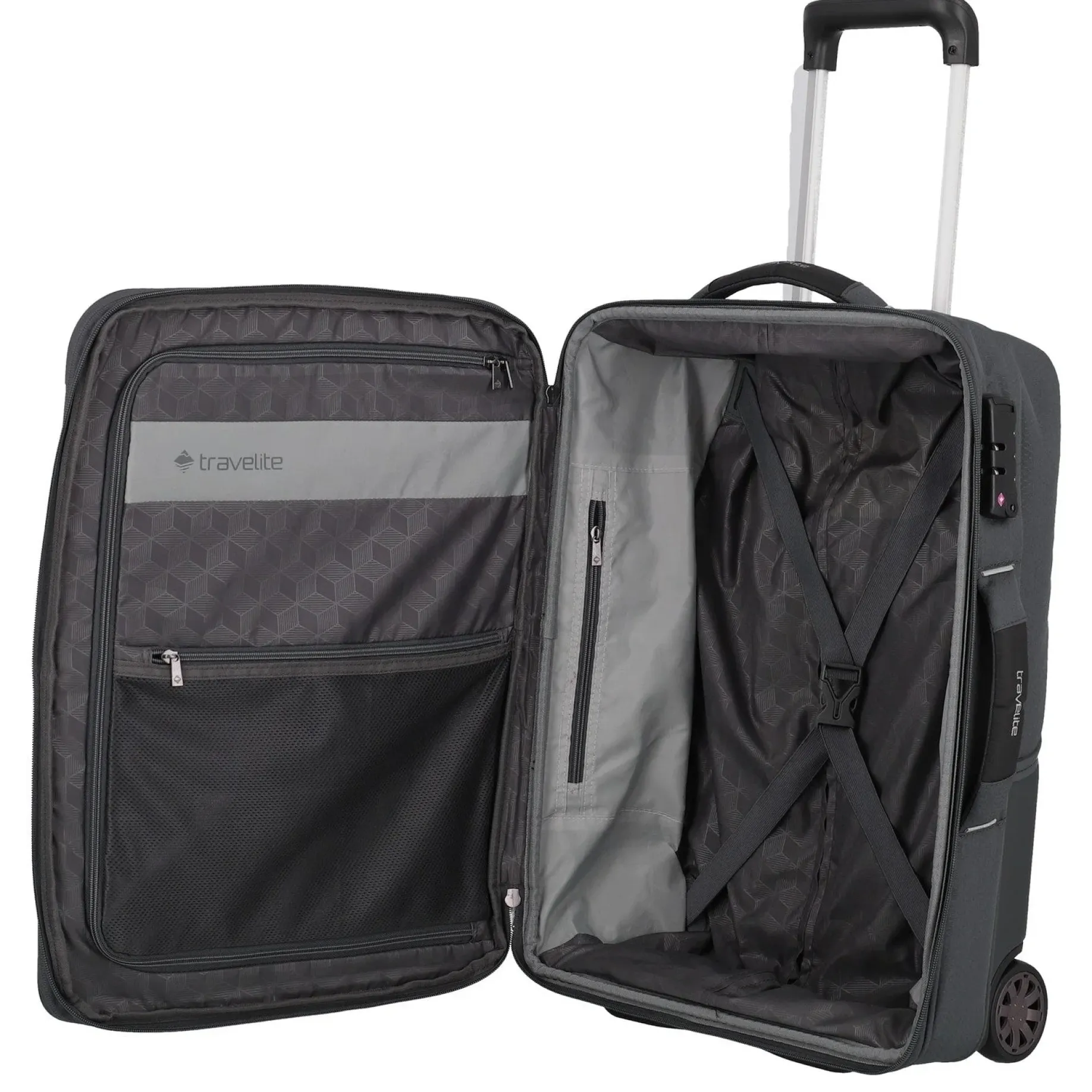 Skaii Hybrid - 2-Rollen-Kabinentrolley S 55 cm erw. (gipfelgrau)