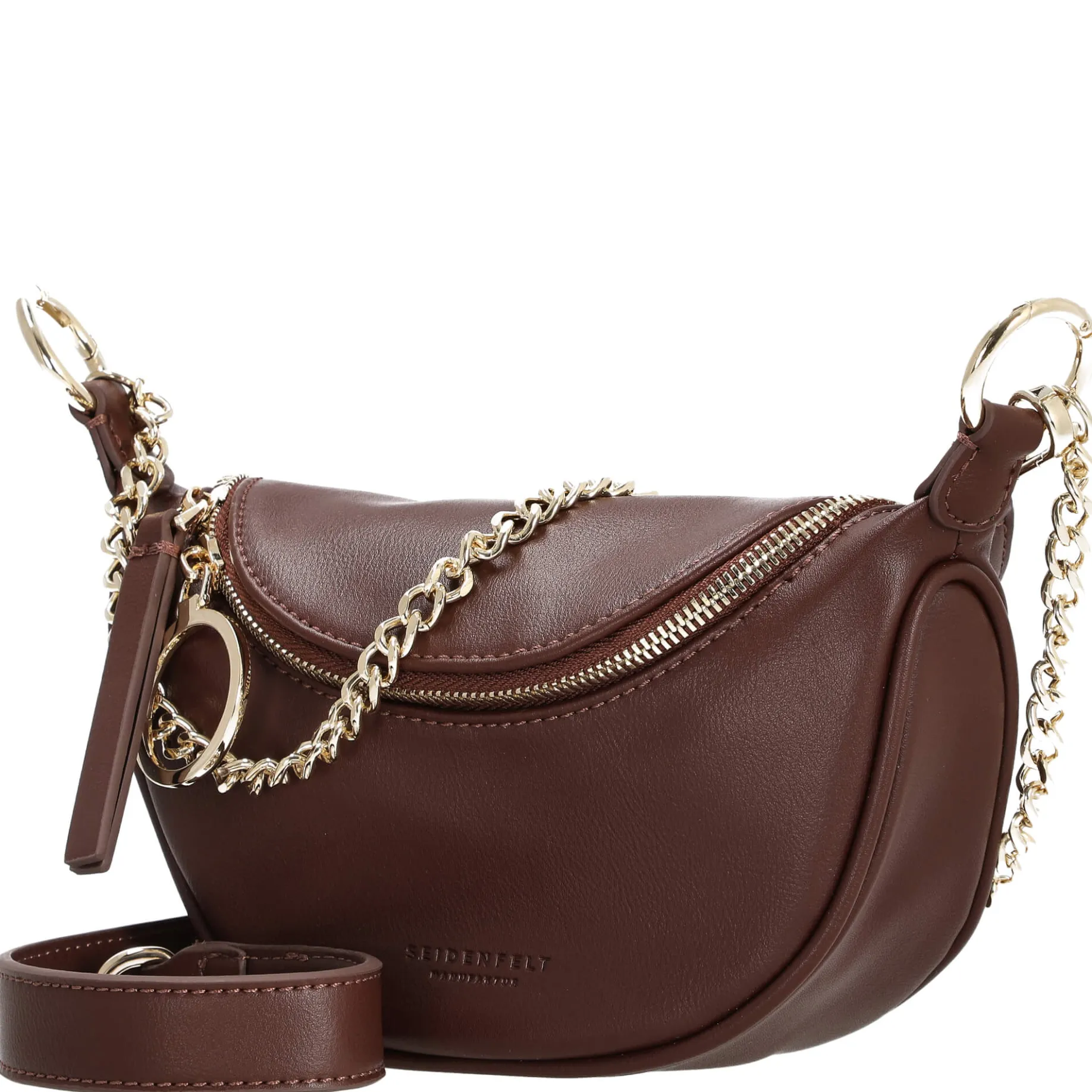 Skien II - Schultertasche 19 cm (oxblood/gold)