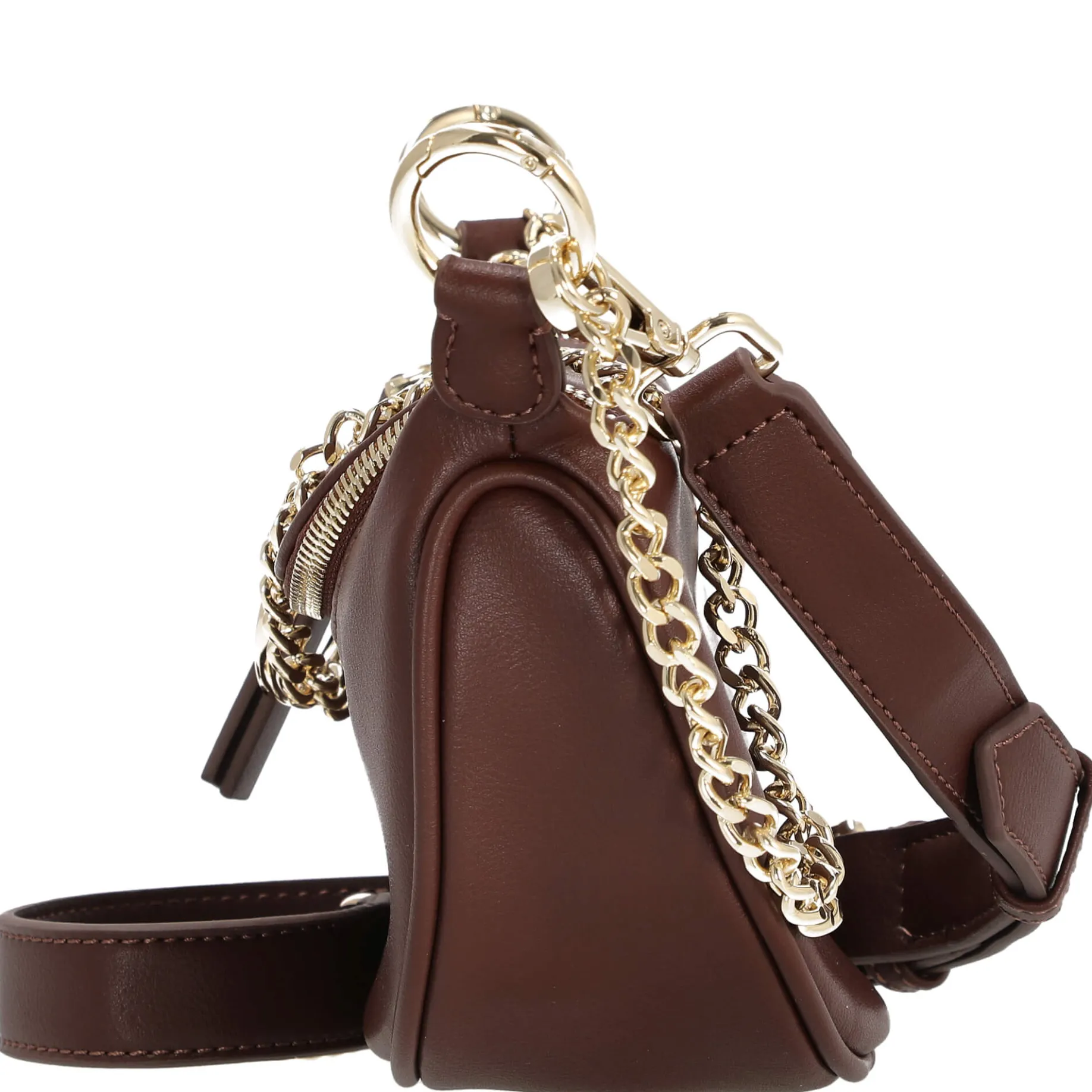 Skien II - Schultertasche 19 cm (oxblood/gold)