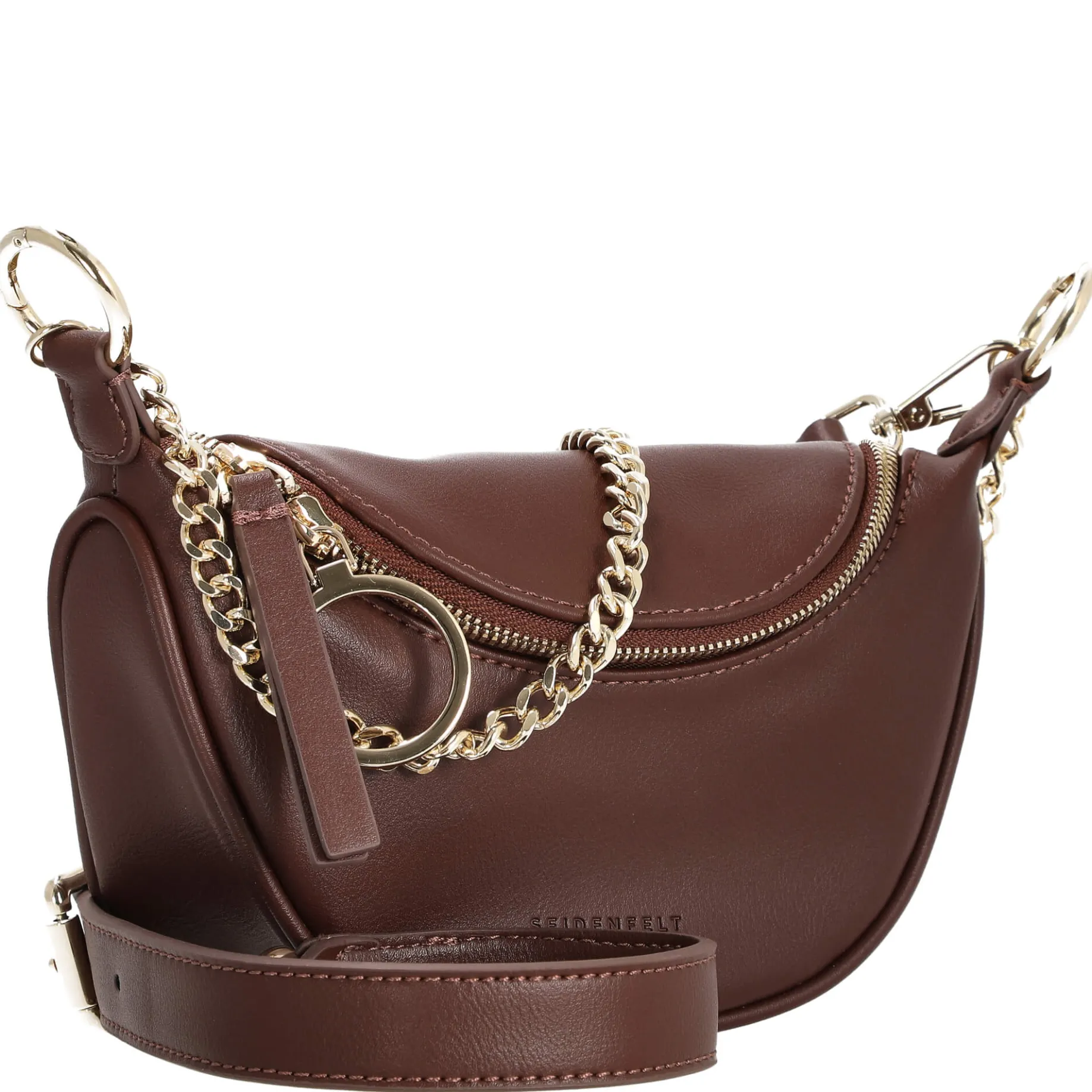 Skien II - Schultertasche 19 cm (oxblood/gold)