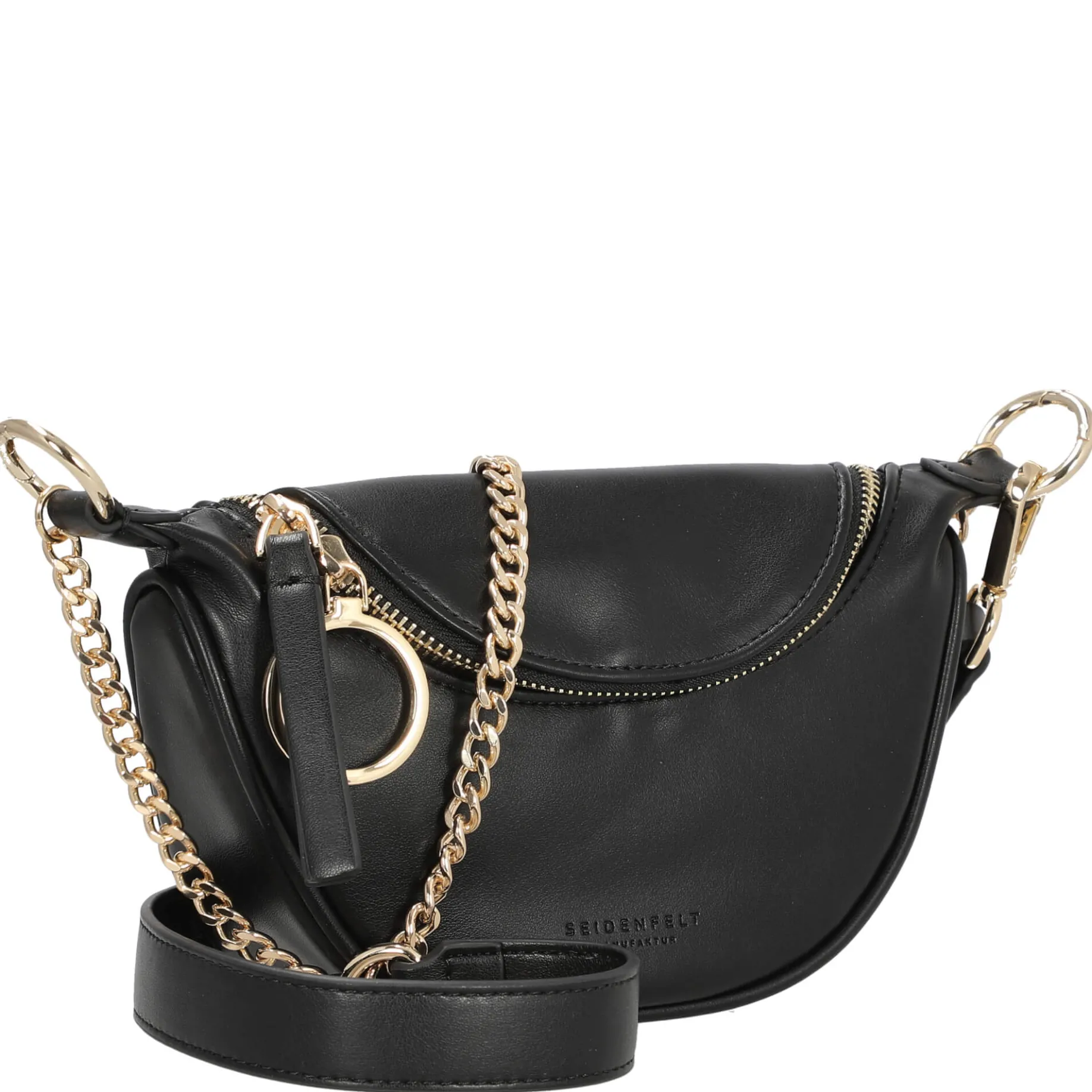 Skien II - Schultertasche 19 cm (black/gold)