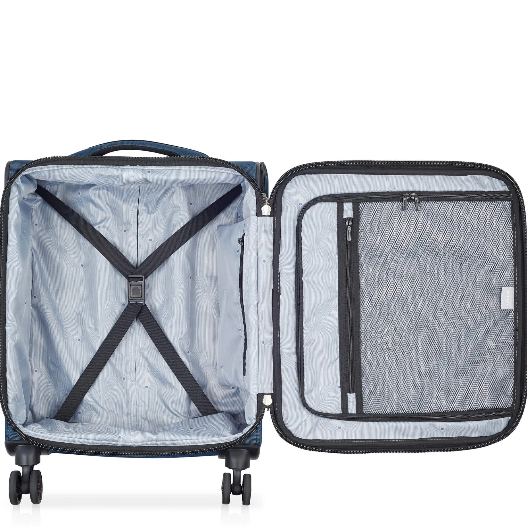 Sky Max 2.0 Slim Line - 4-Rollen-Kabinentrolley 55 cm (blau)