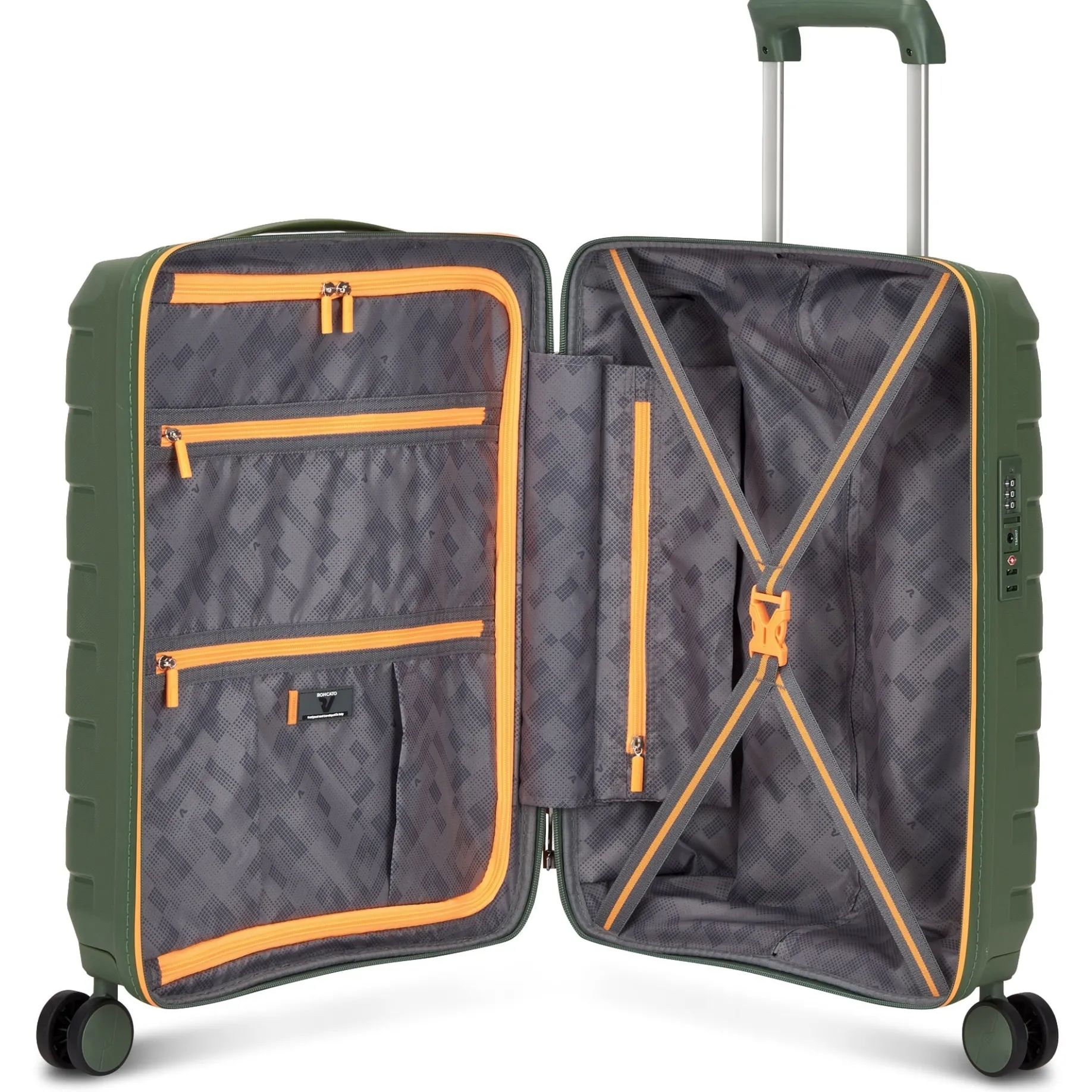 Skyline 2.0 Neon - 4-Rollen-Kabinentrolley S 55 cm (military green)