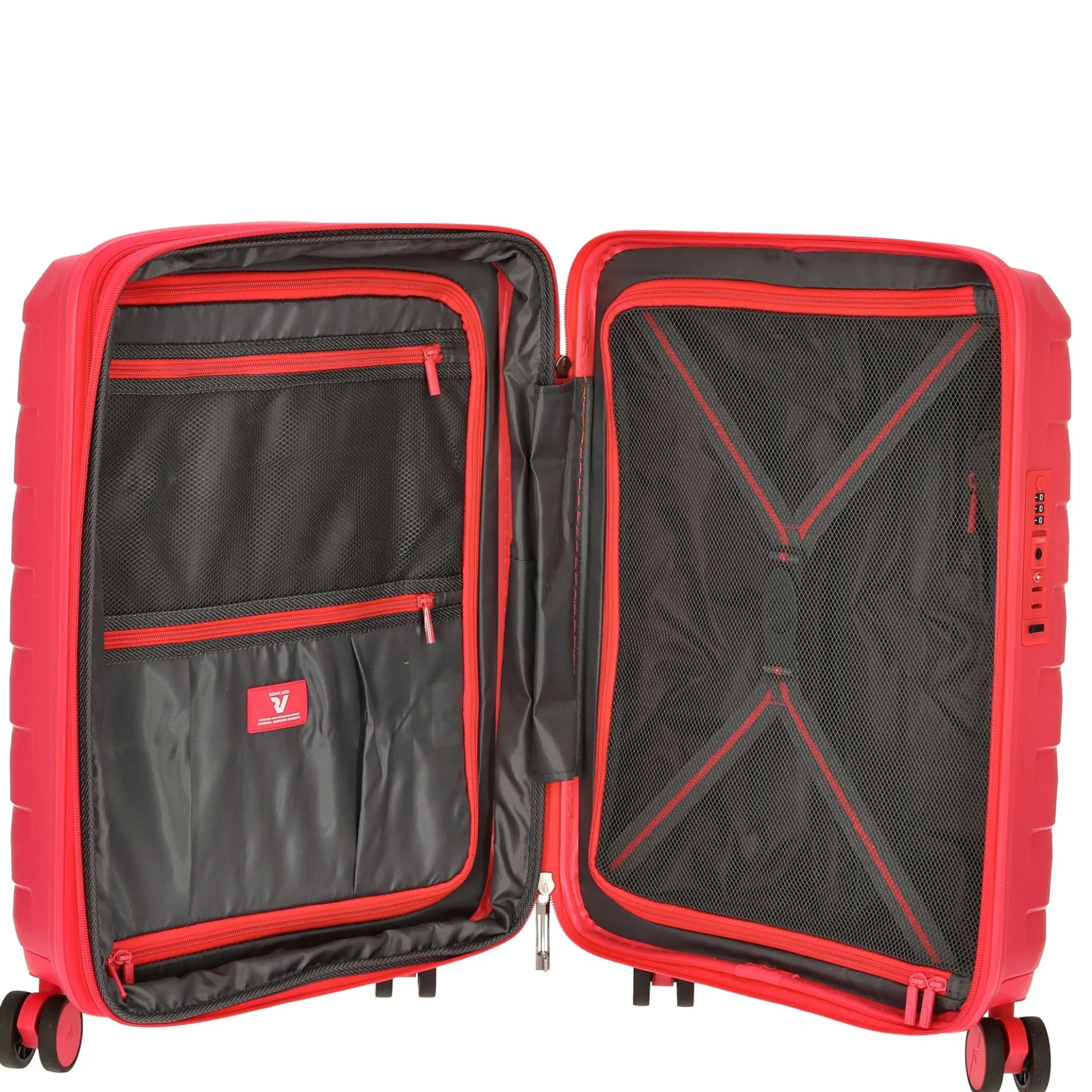 Skyline - 4-Rollen-Kabinentrolley S 55 cm erw. USB-Anschluss (ciliegia)