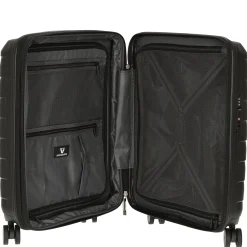 Skyline - 4-Rollen-Kabinentrolley S 55 cm erw. USB-Anschluss (nero)