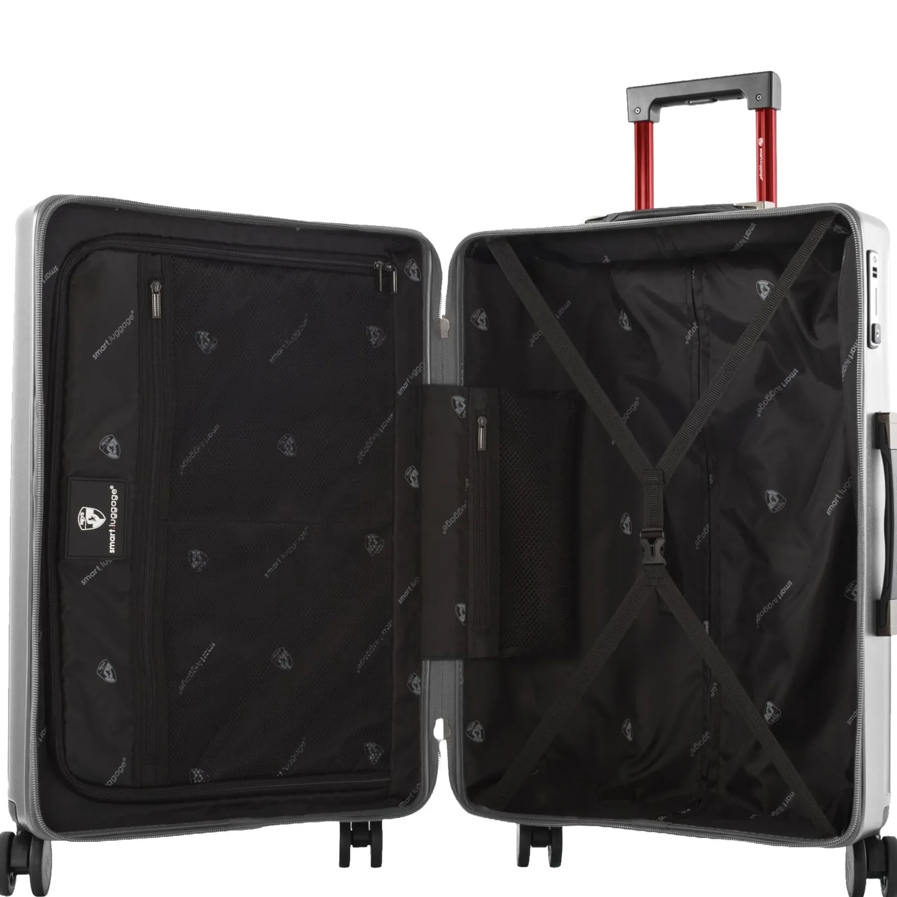 SmartLuggage - 4-Rollen Trolley M (silver)