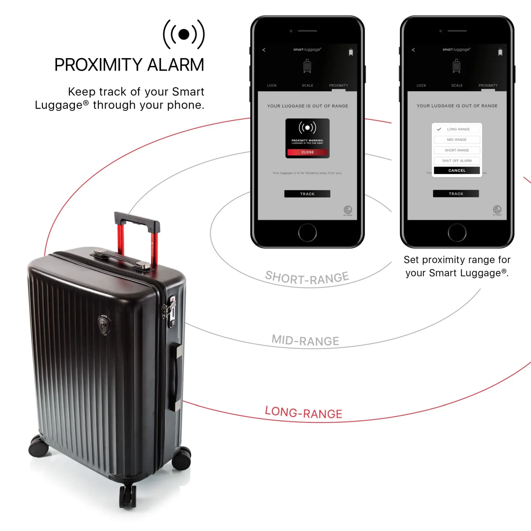 SmartLuggage - 4-Rollen Trolley M (silver)