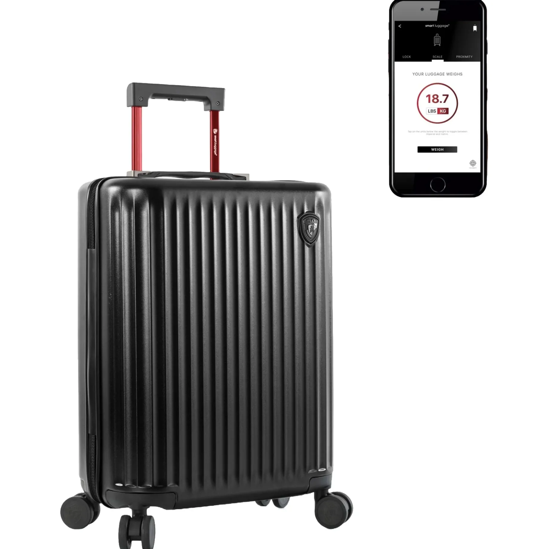 SmartLuggage - 4-Rollen-Kabinentrolley S (black)