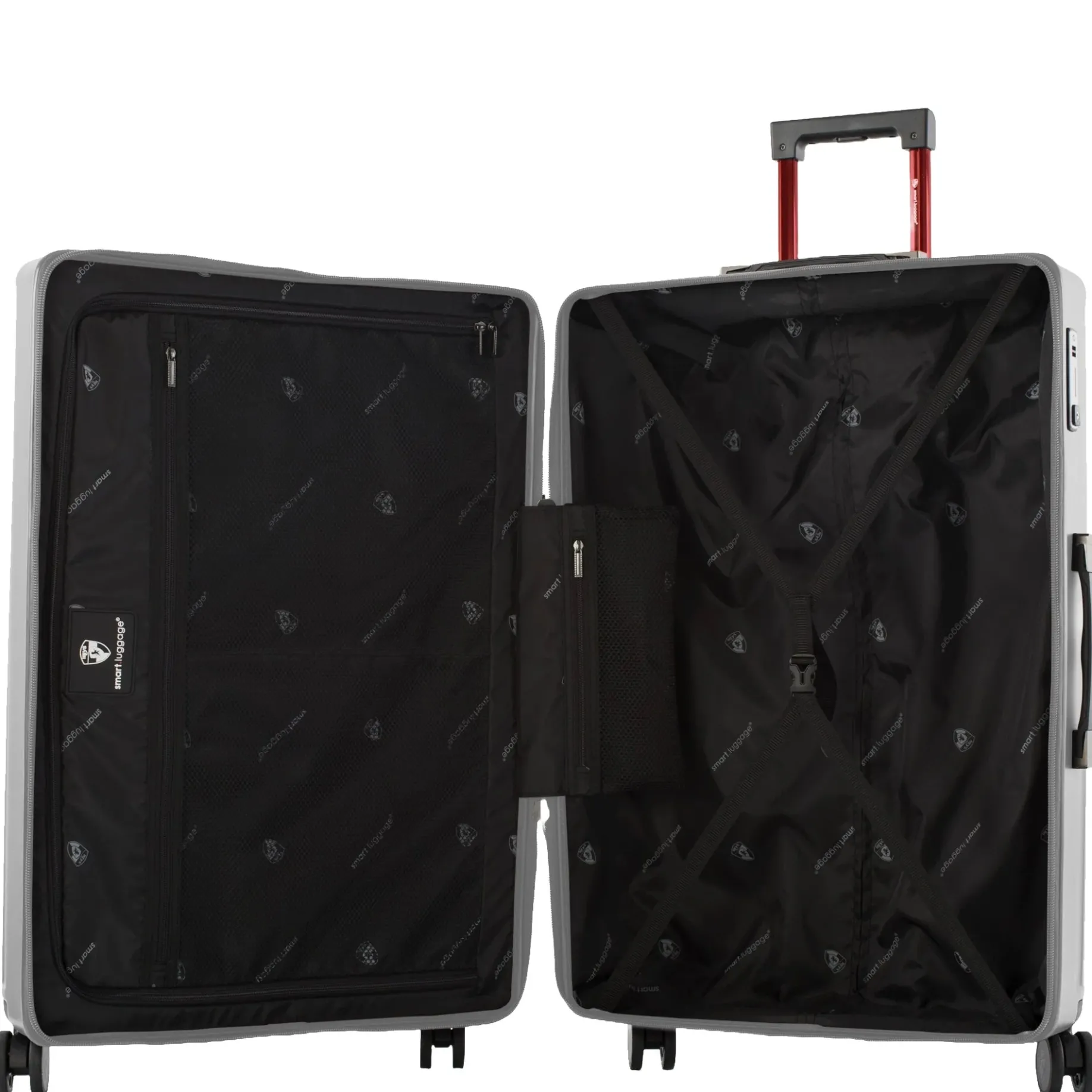 SmartLuggage - 4-Rollen-Trolley L (silber)