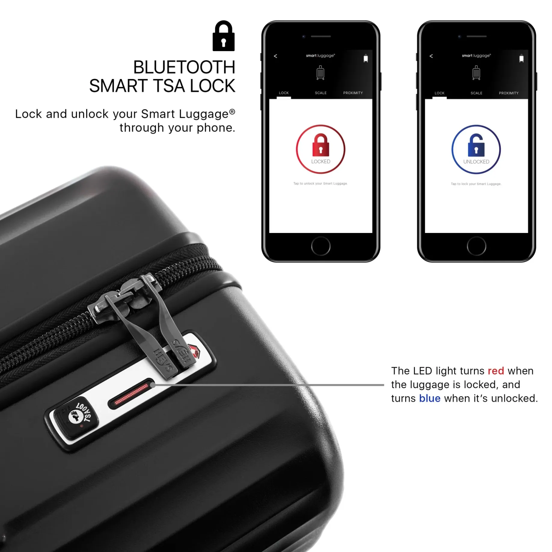 SmartLuggage - 4-Rollen-Trolley L (silber)