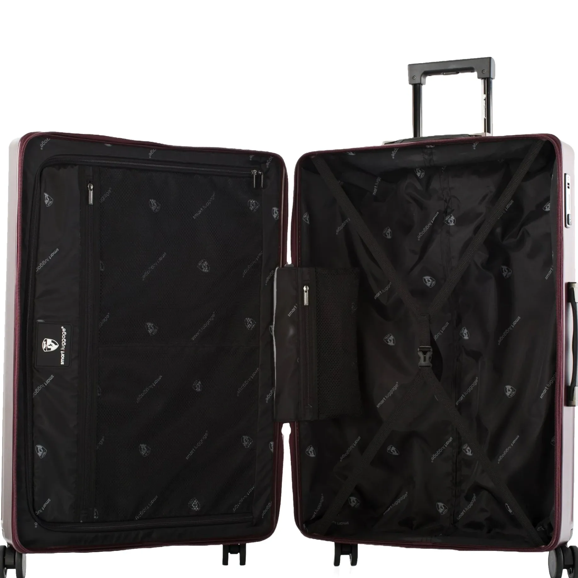 SmartLuggage - 4-Rollen-Trolley L (burgundy)
