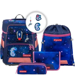 Space Reflect Schulranzen Set 5 tlg. (Star Seahorse Zoe)