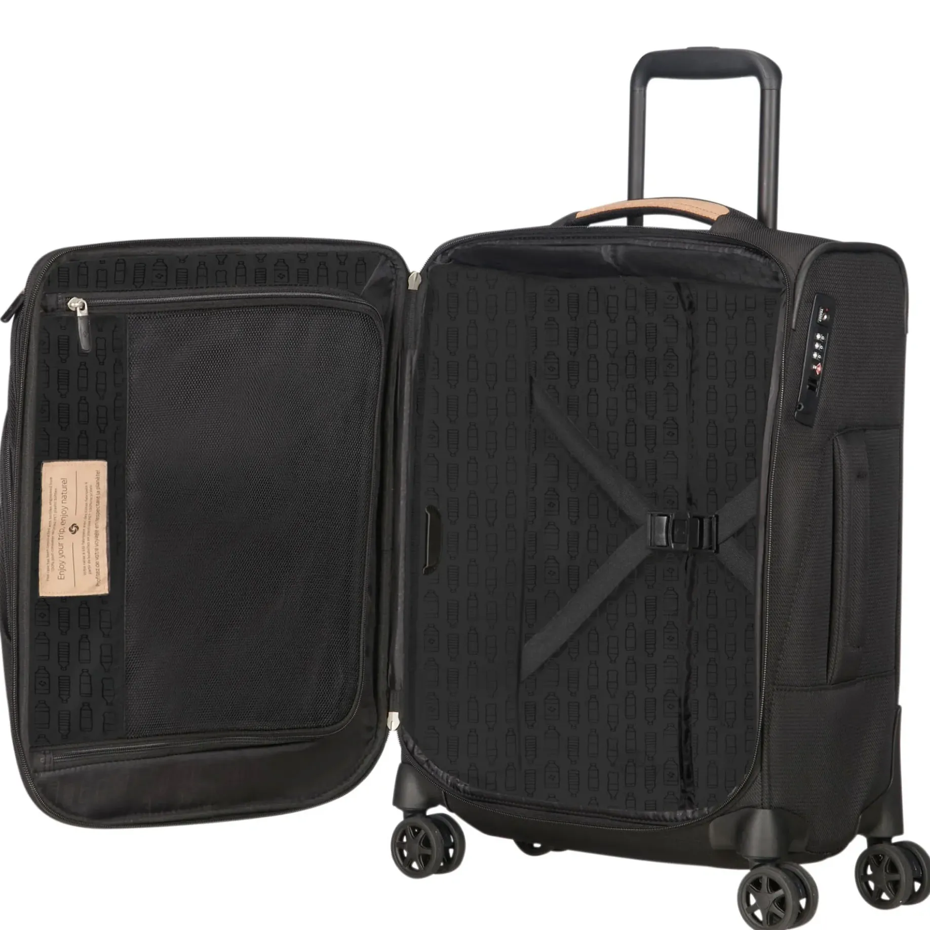 Spark SNG Eco - 4-Rollen-Kabinentrolley 55 cm (eco black)