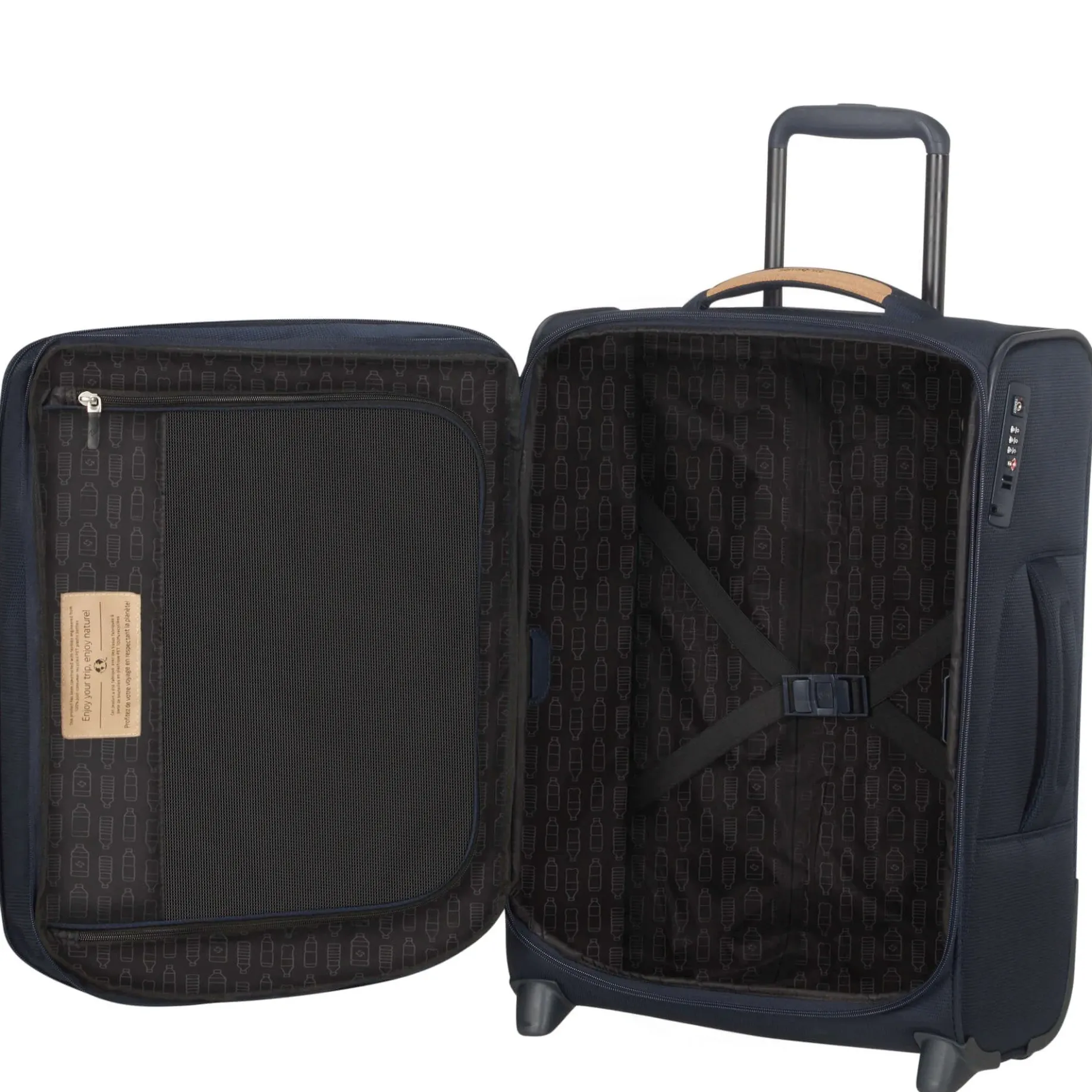 Spark SNG Eco - 2-Rollen-Kabinentrolley 55 cm erw. (eco blue)