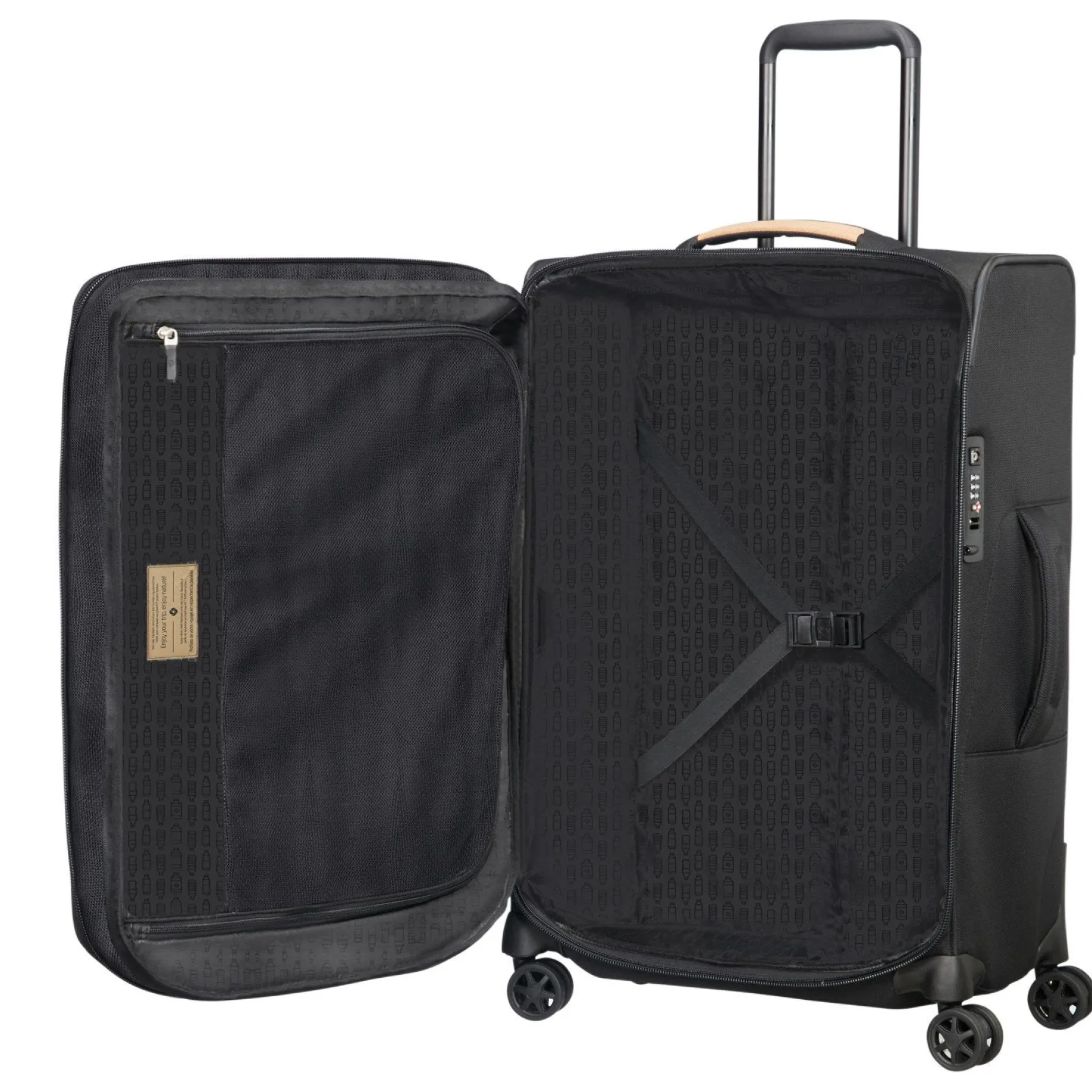 Spark SNG Eco - 4-Rollen-Trolley 67 cm erw. (eco black)