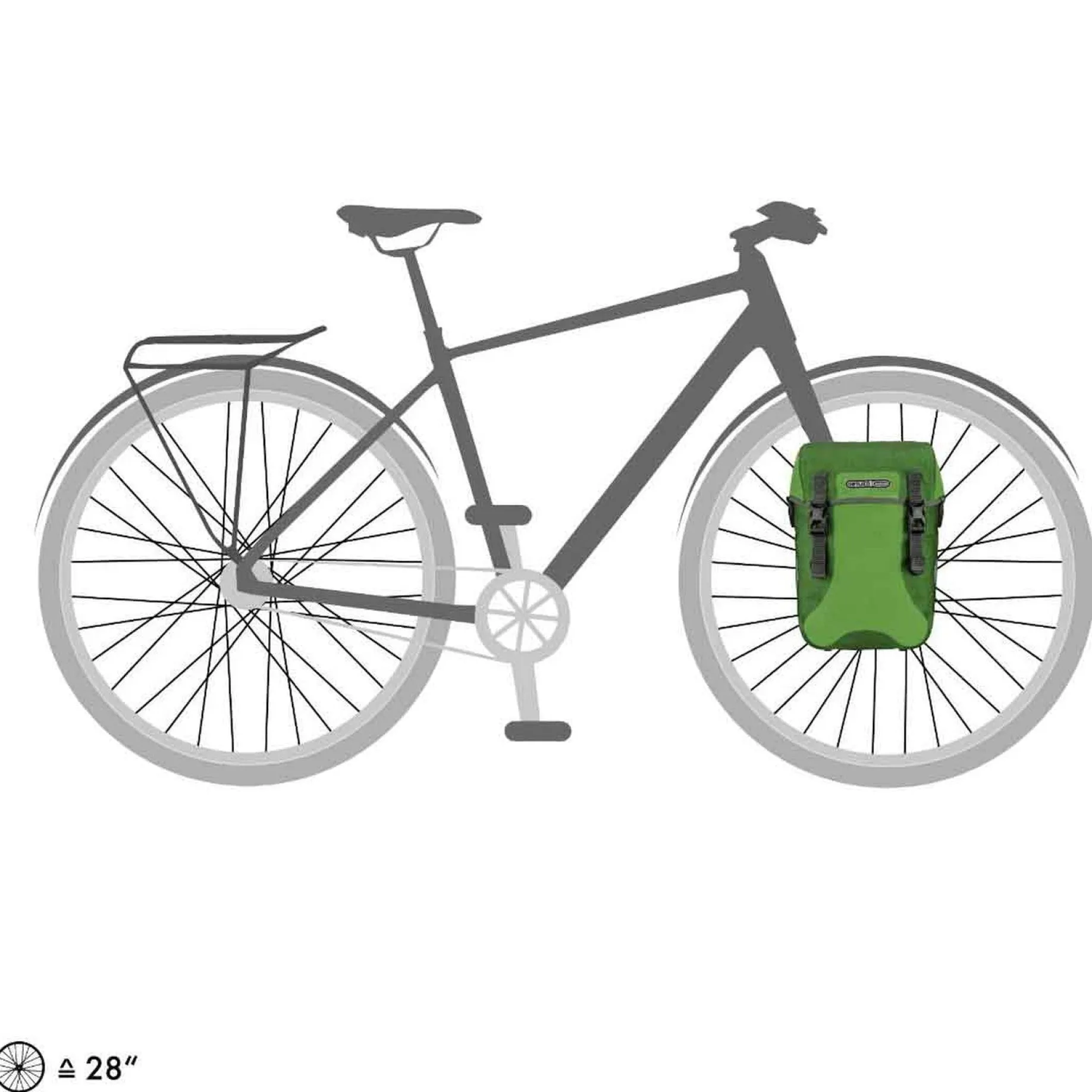 Sport-Packer Plus 30 - Hinterradtasche QL2.1 (2x15L) 40 cm (kiwi-moss green)