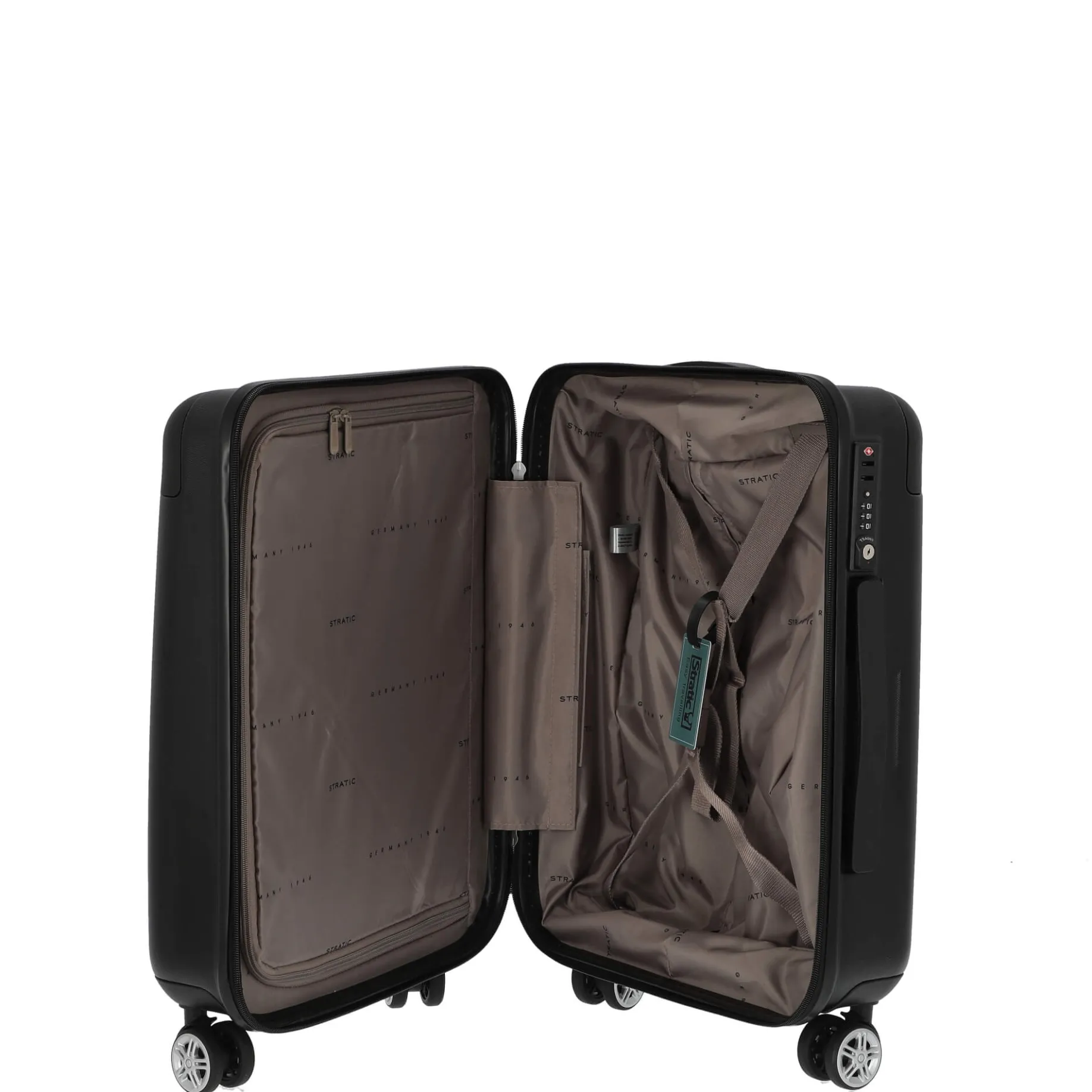 Stripe - 4-Rollen-Trolley 54 cm S (black)