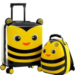 Super Tots - 4-Rollen-Kindertrolley Rucksack 2tlg. 46 cm (Bumble Bee)