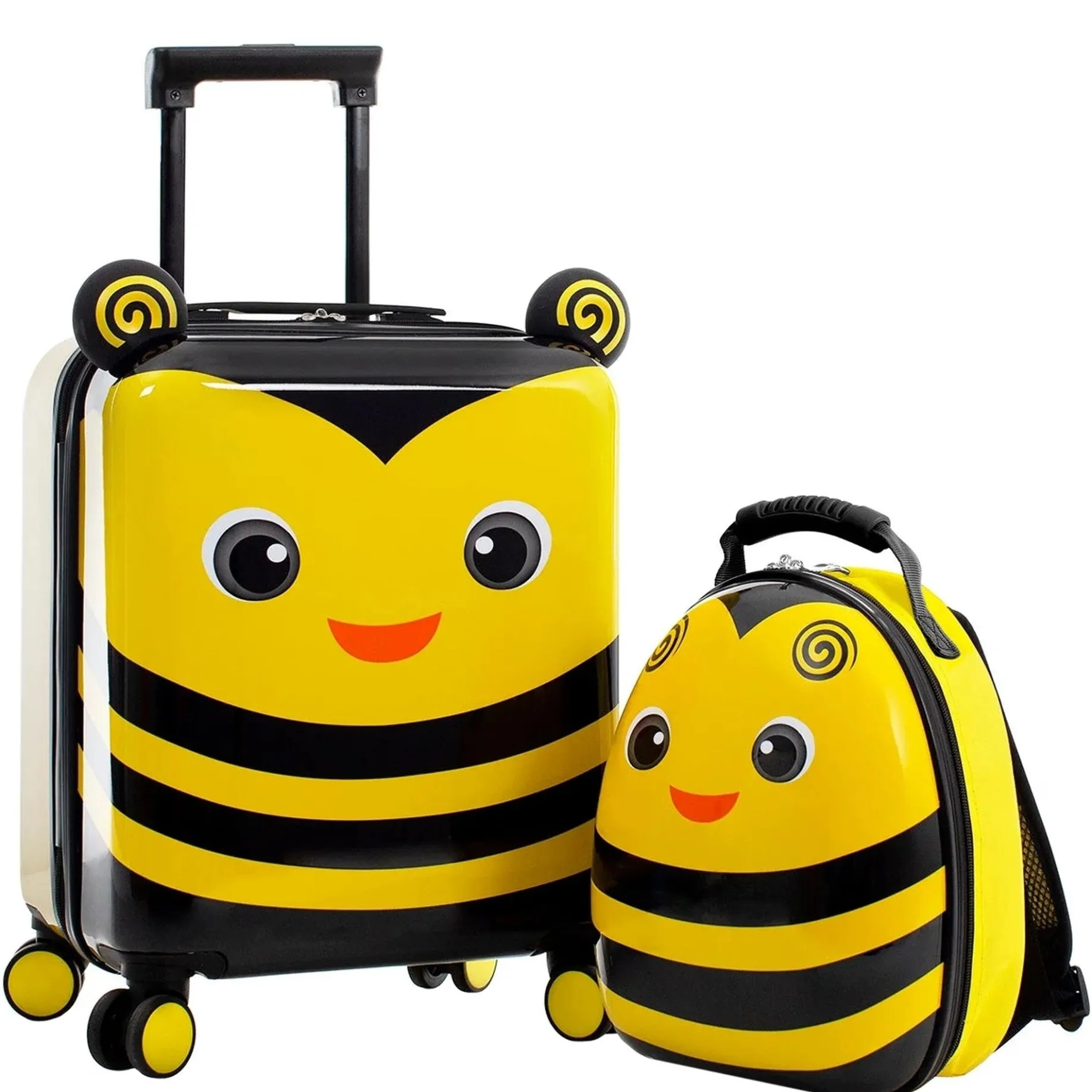 Super Tots - 4-Rollen-Kindertrolley Rucksack 2tlg. 46 cm (Bumble Bee)