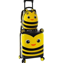 Super Tots - 4-Rollen-Kindertrolley Rucksack 2tlg. 46 cm (Bumble Bee)