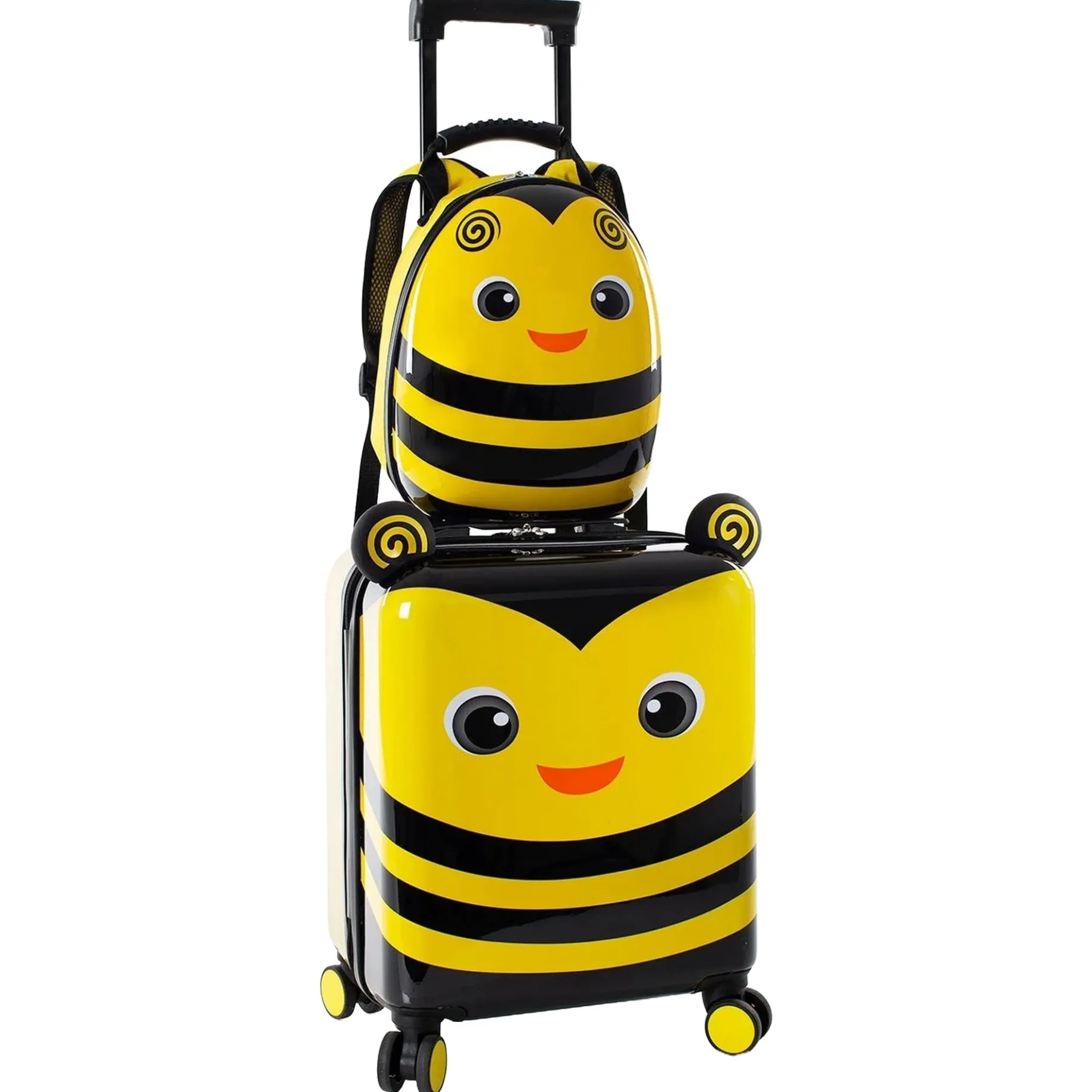 Super Tots - 4-Rollen-Kindertrolley Rucksack 2tlg. 46 cm (Bumble Bee)