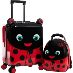 Super Tots - 4-Rollen-Kindertrolley Rucksack 2tlg. 46 cm (Lady Bug)