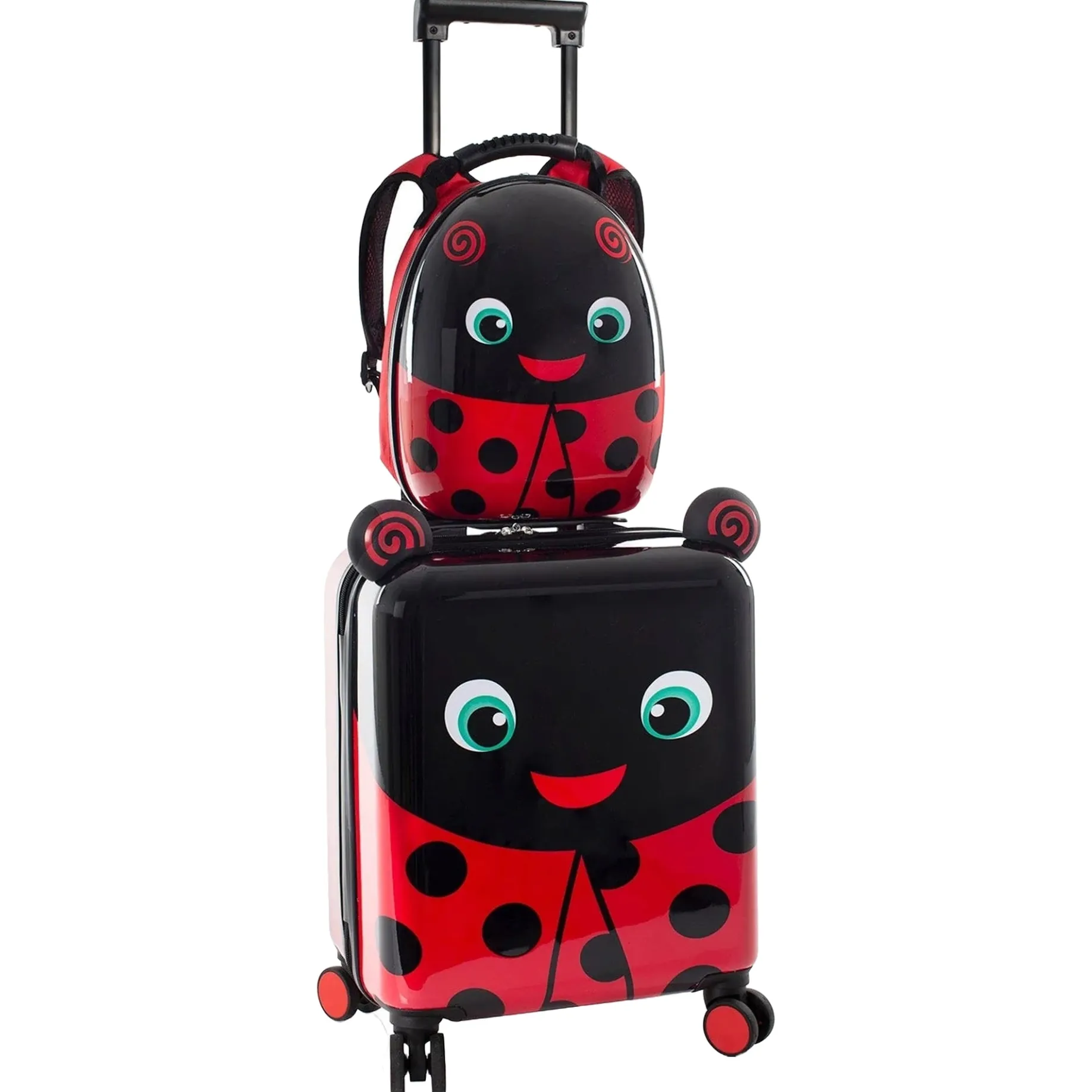 Super Tots - 4-Rollen-Kindertrolley Rucksack 2tlg. 46 cm (Lady Bug)