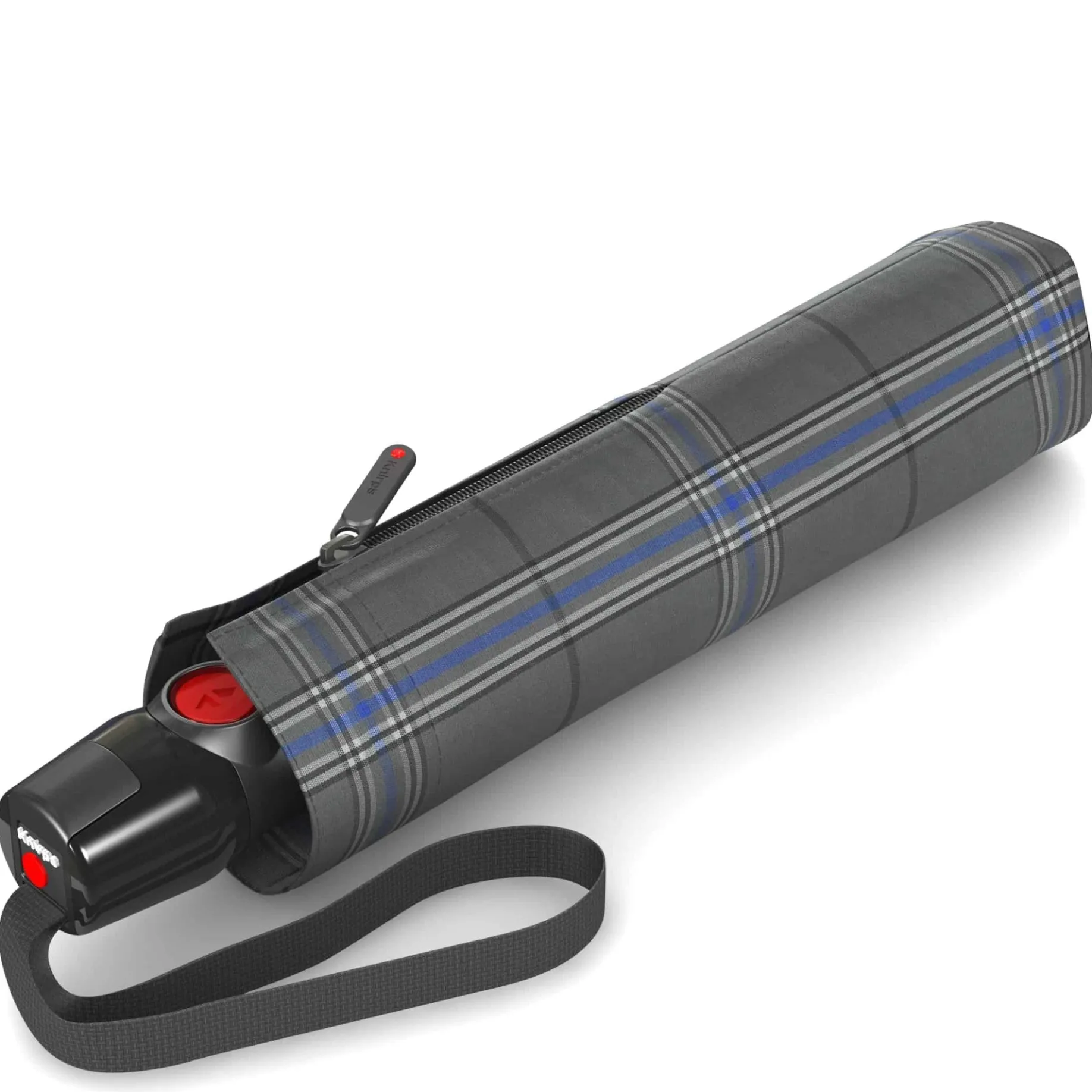 T.200 M Duomatic - Taschenschirm Regenschirm (check grey)