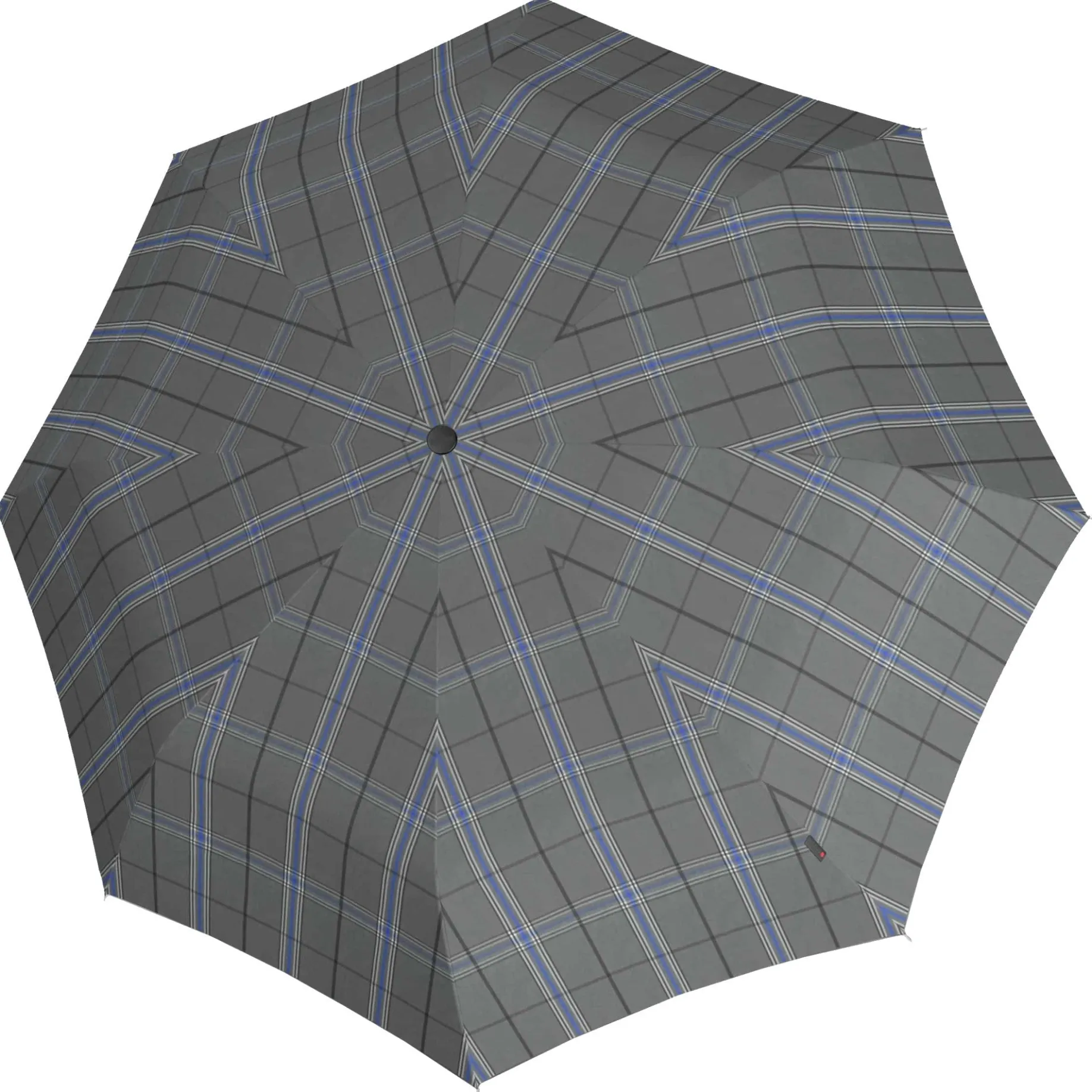 T.200 M Duomatic - Taschenschirm Regenschirm (check grey)