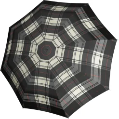 T.200 M Duomatic - Taschenschirm Regenschirm (check black/white)