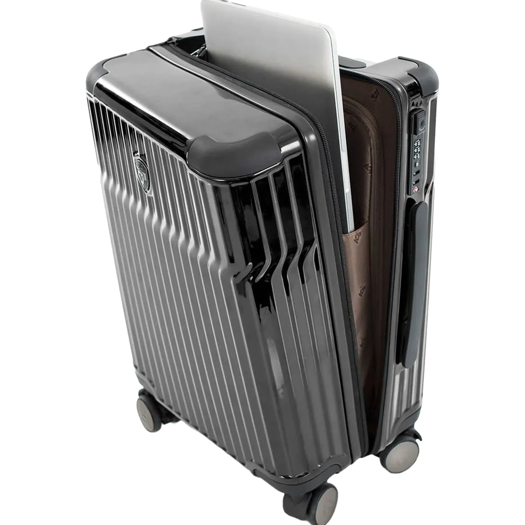 Tekno - 4-Rollen-Kabinentrolley S 15.6" 53 cm USB (black)