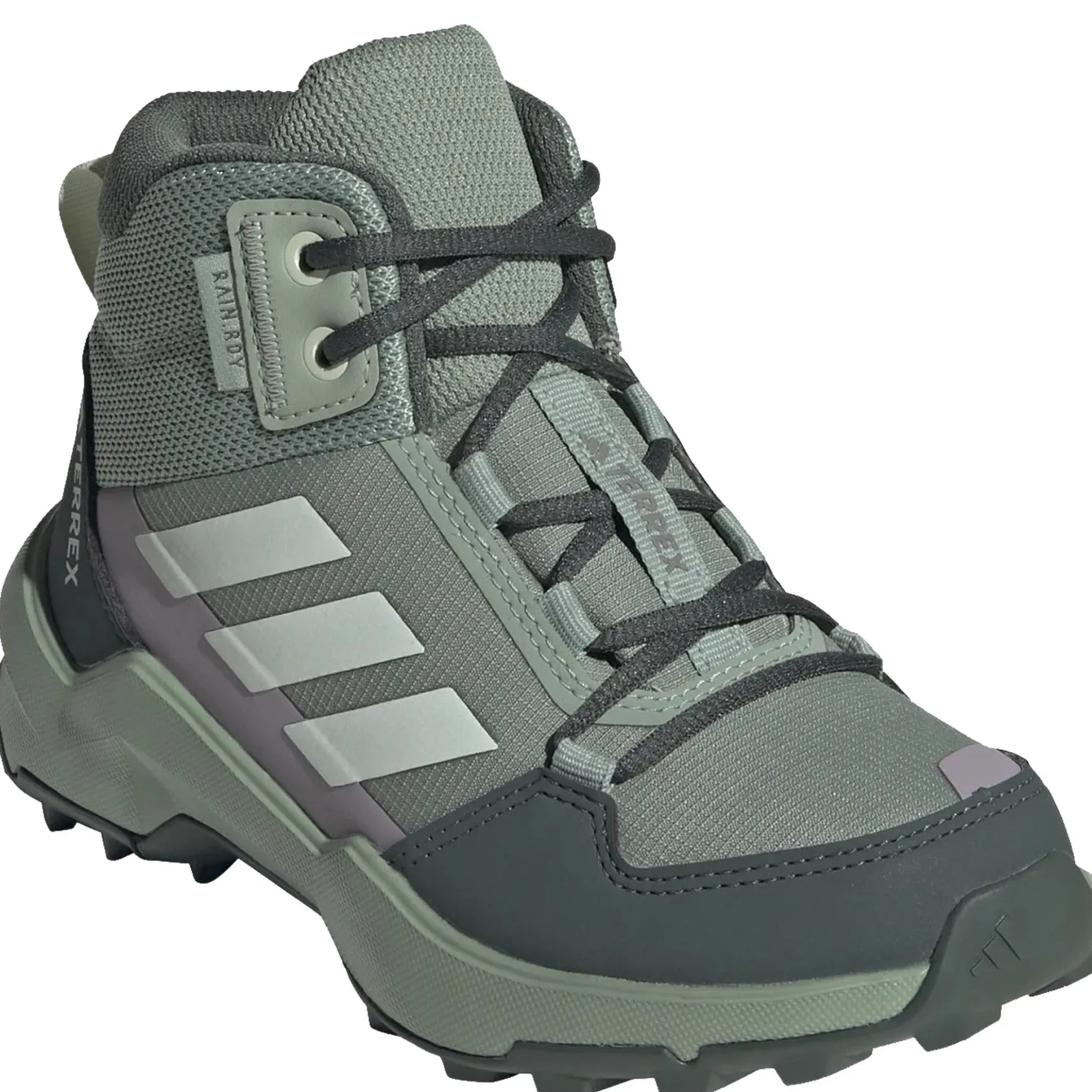 Terrex AX4R Mid Rain - Wanderschuh Kids (silver green/linen green/preloved fig, 38 2/3)