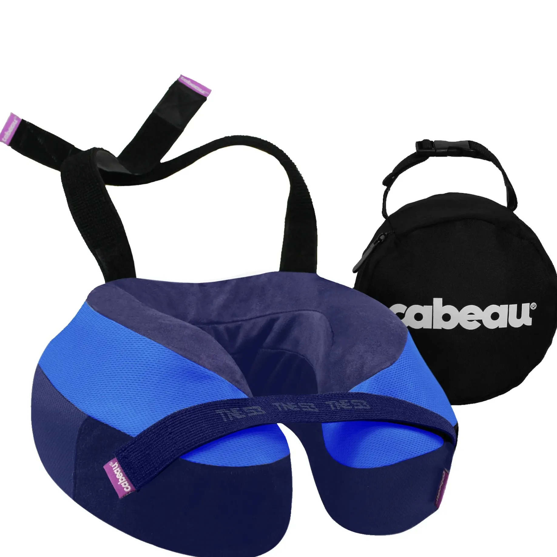 The Neck's Evolution S3 - Nackenkissen inkl. Ohrstöpsel 25 cm (dark blue/navy/sidney)