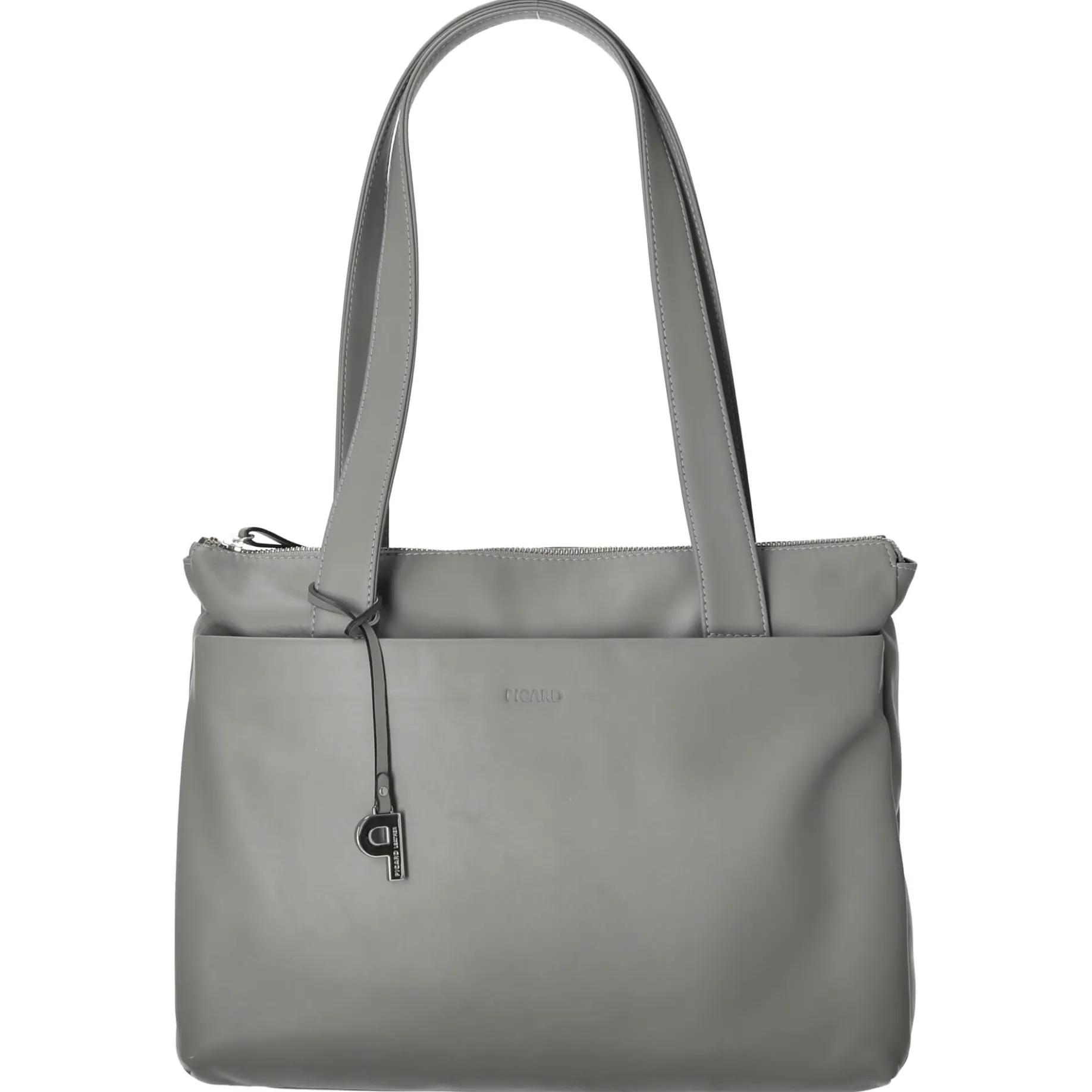 Timeless - Shopper 35 cm Rindsleder (kiesel)