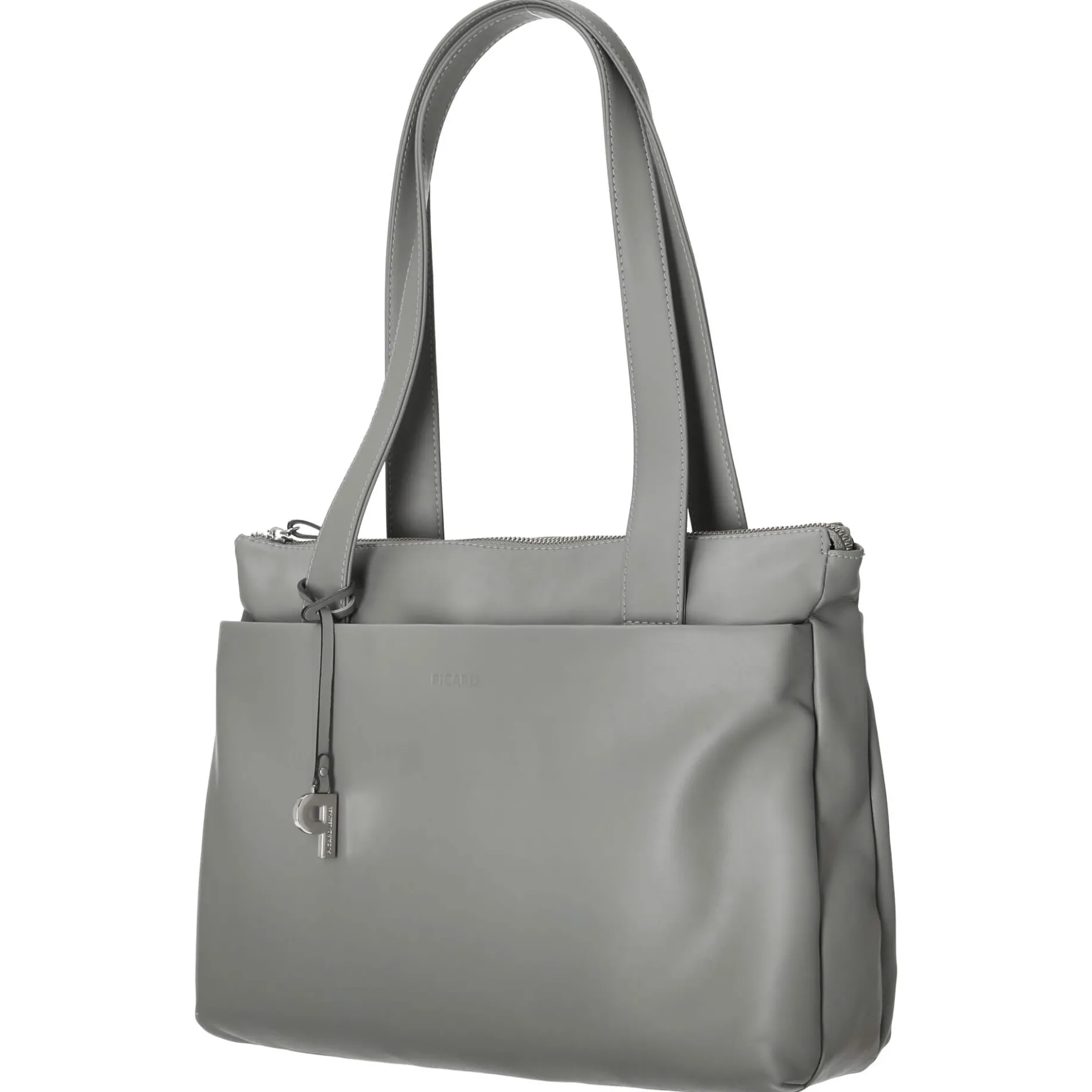 Timeless - Shopper 35 cm Rindsleder (kiesel)