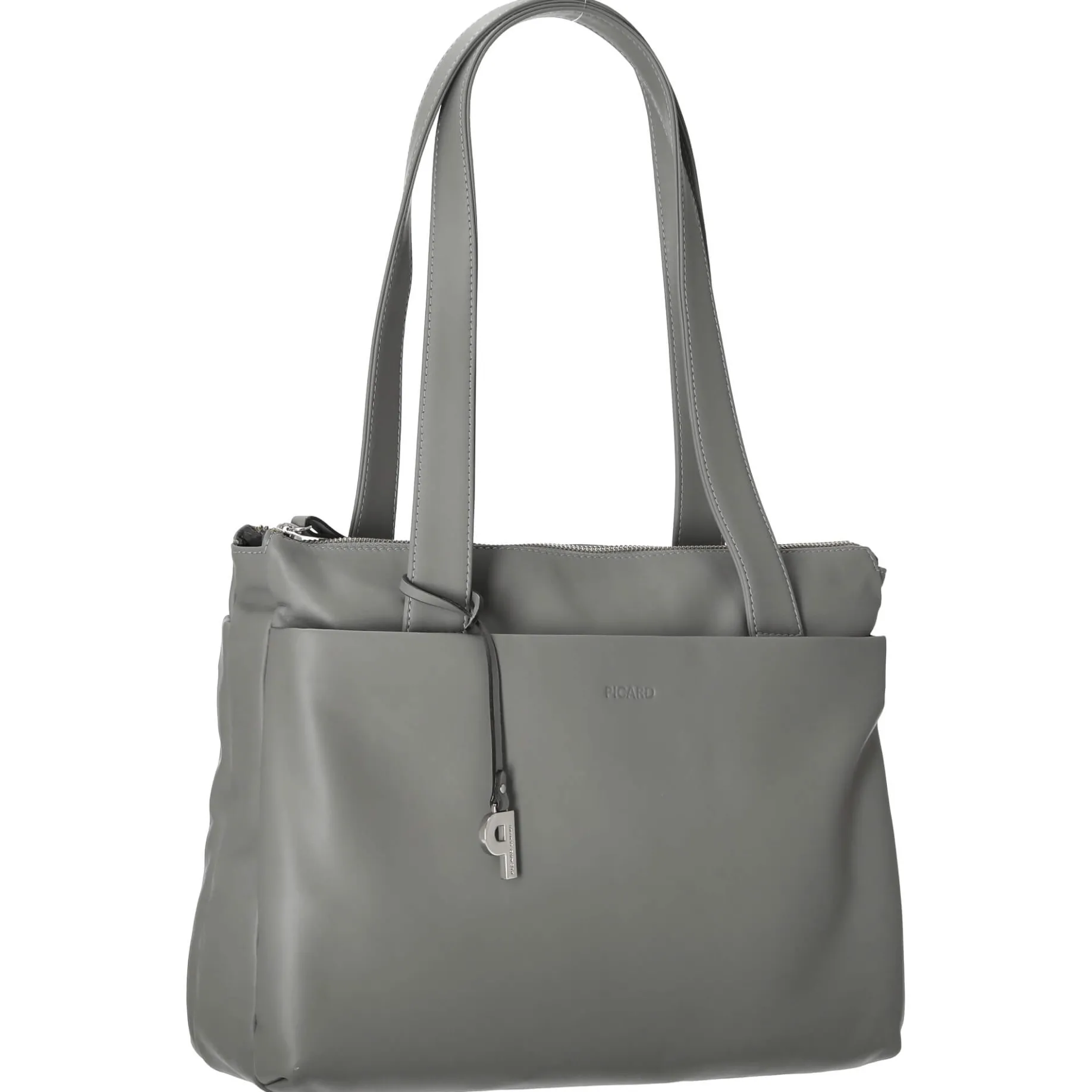 Timeless - Shopper 35 cm Rindsleder (kiesel)