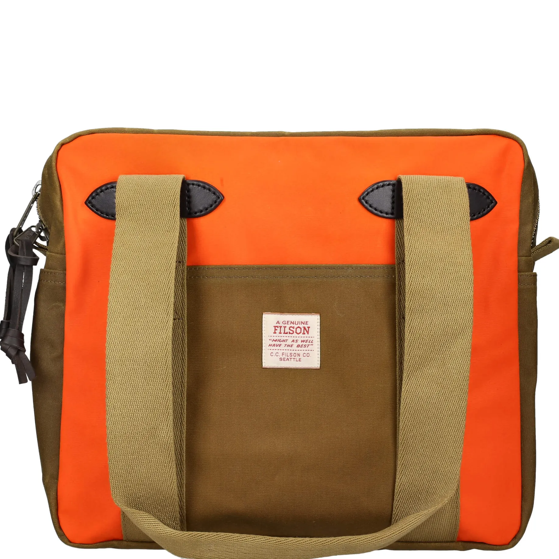 Tin Cloth - Henkeltasche 37 cm (dark tan / flame)