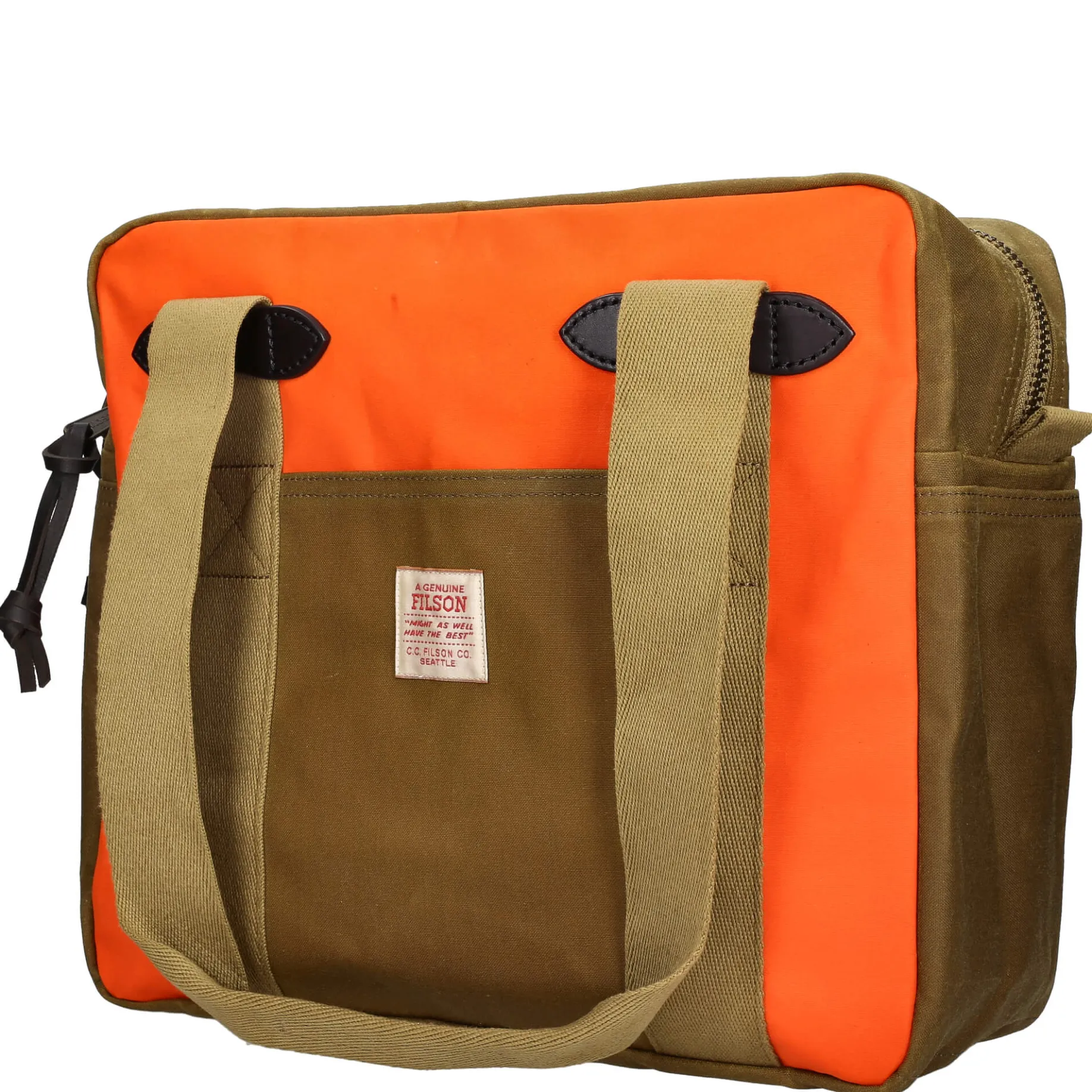Tin Cloth - Henkeltasche 37 cm (dark tan / flame)