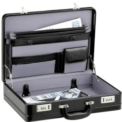 Tradition Business - Aktenkoffer 45 cm erw. Leder (schwarz)