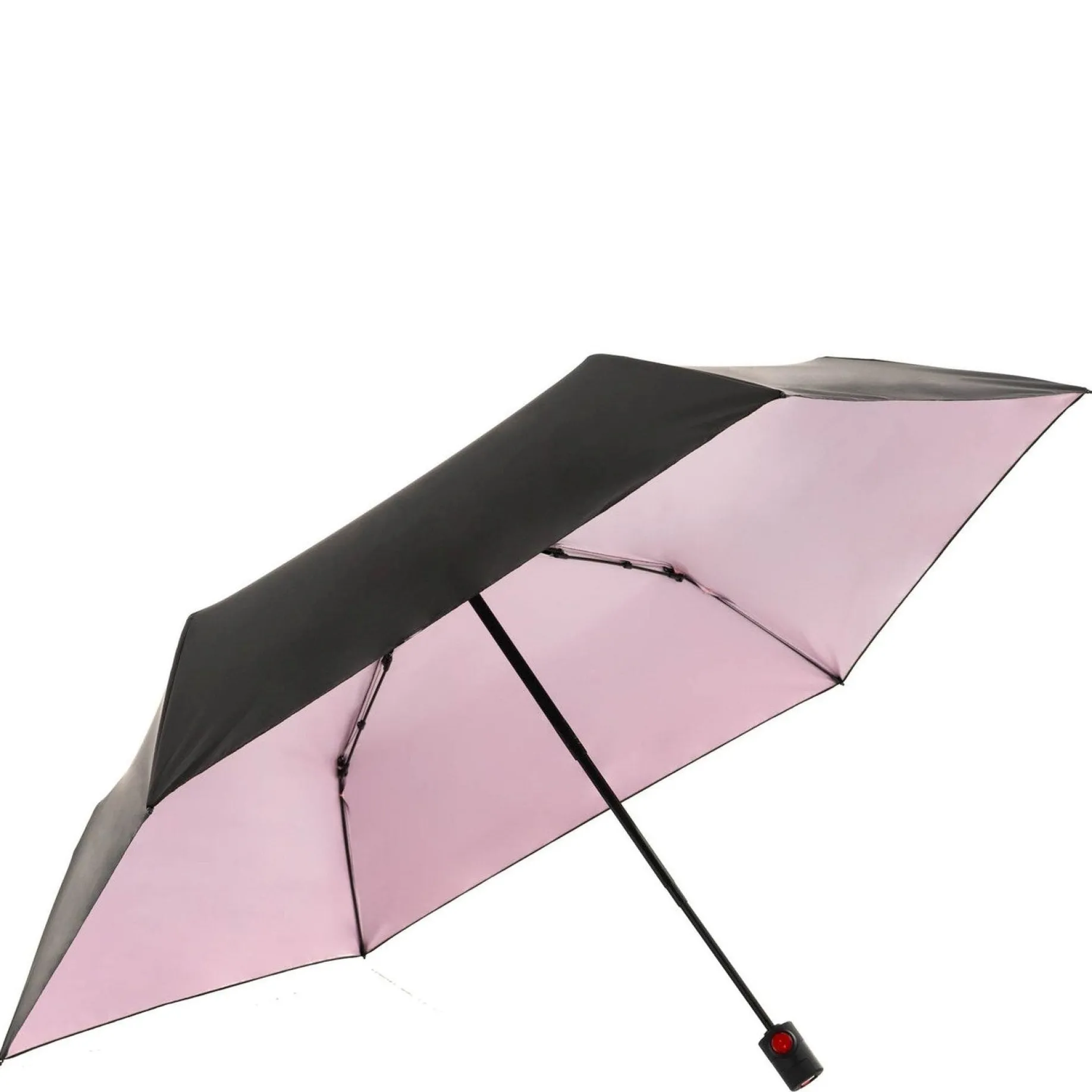 U.200 Ultra Light Duomatic - Taschenschirm Regenschirm (black with rose coating)
