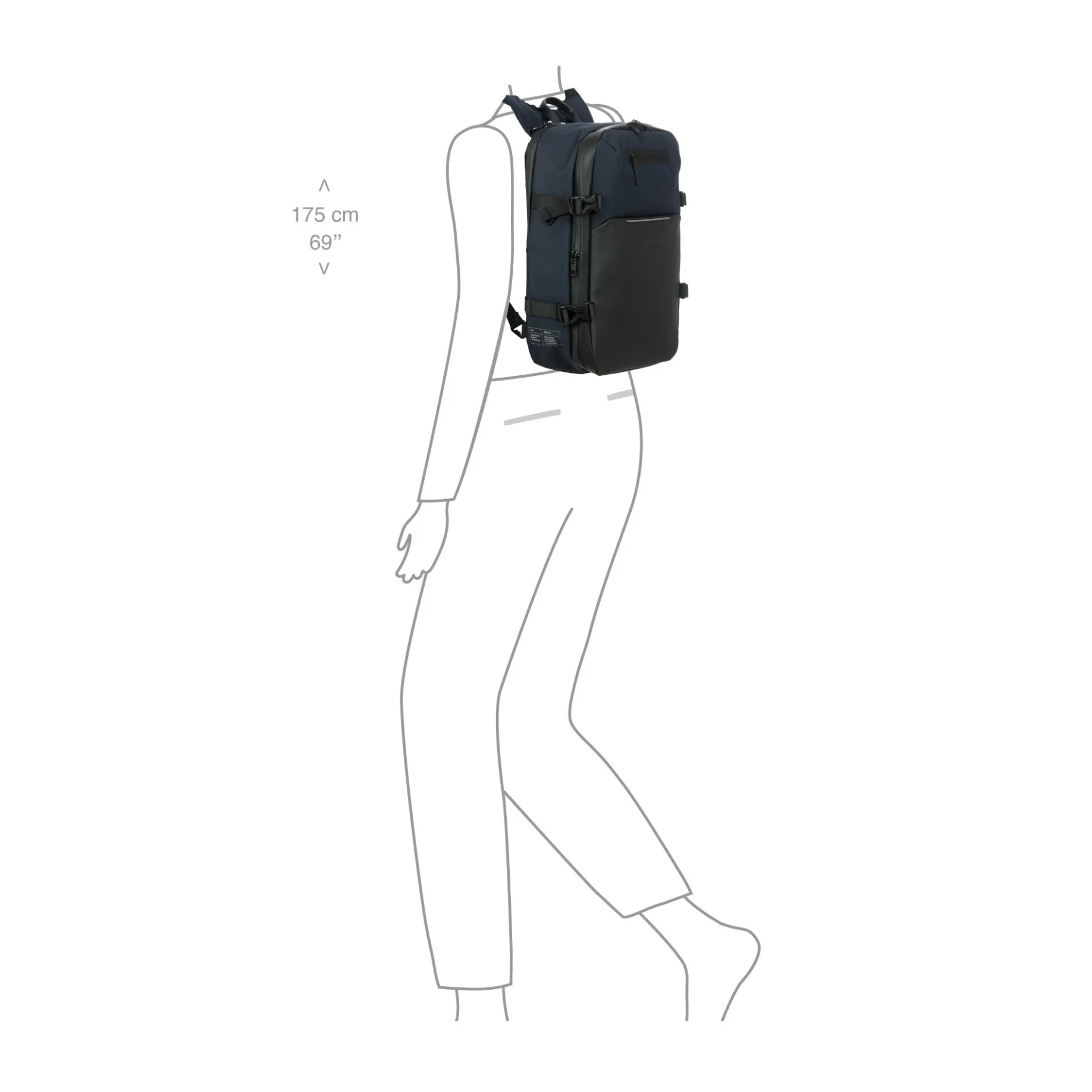 Urban Eco - Reiserucksack 15" 42 cm erw. USB (dark blue)