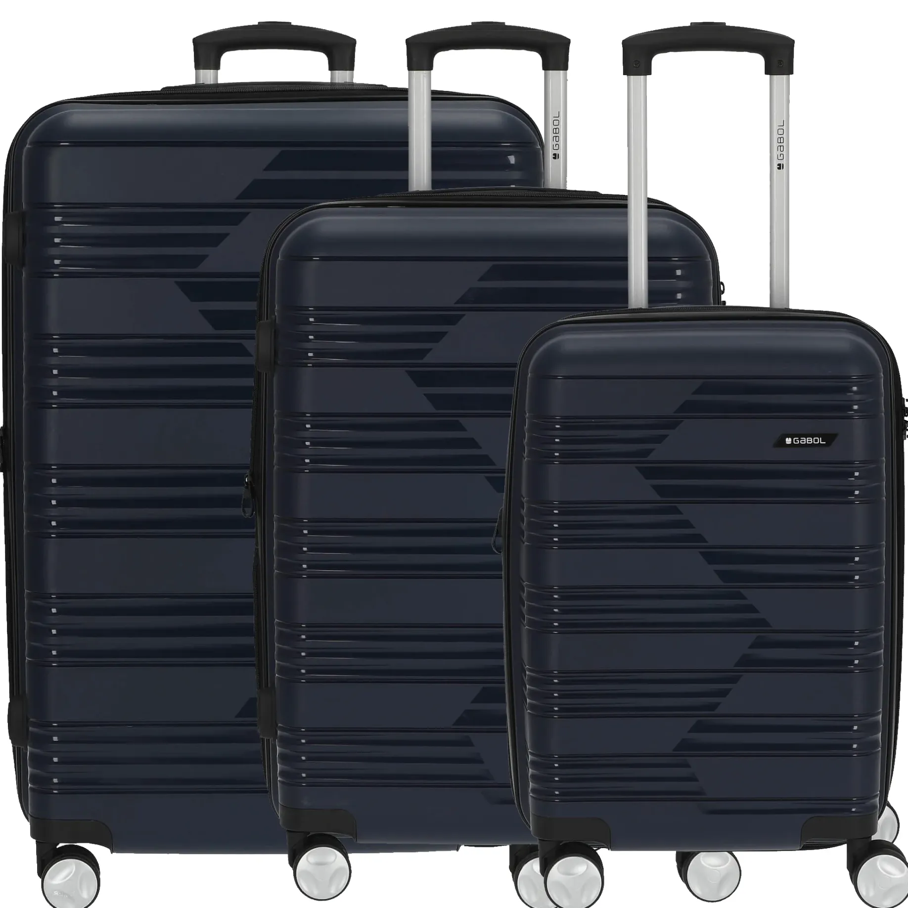 Uyiko - 4-Rollen-Trolley Set 3tlg. S/M/L erw. (azul marino)