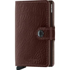 Vegetable Tanned Miniwallet - Geldbörse RFID 6.5 cm (espresso-brown)