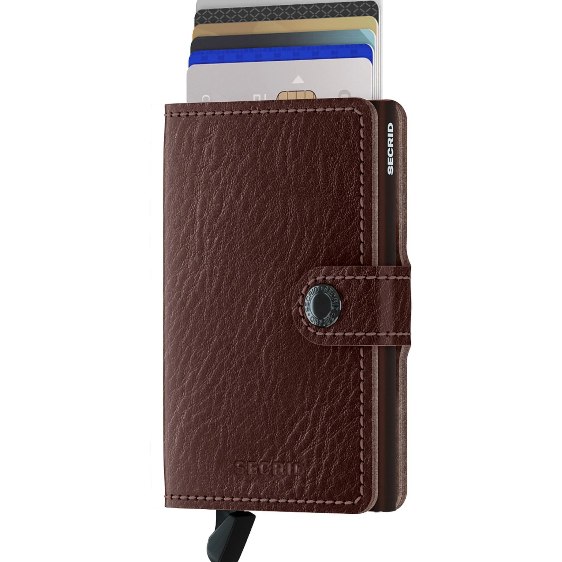 Vegetable Tanned Miniwallet - Geldbörse RFID 6.5 cm (espresso-brown)