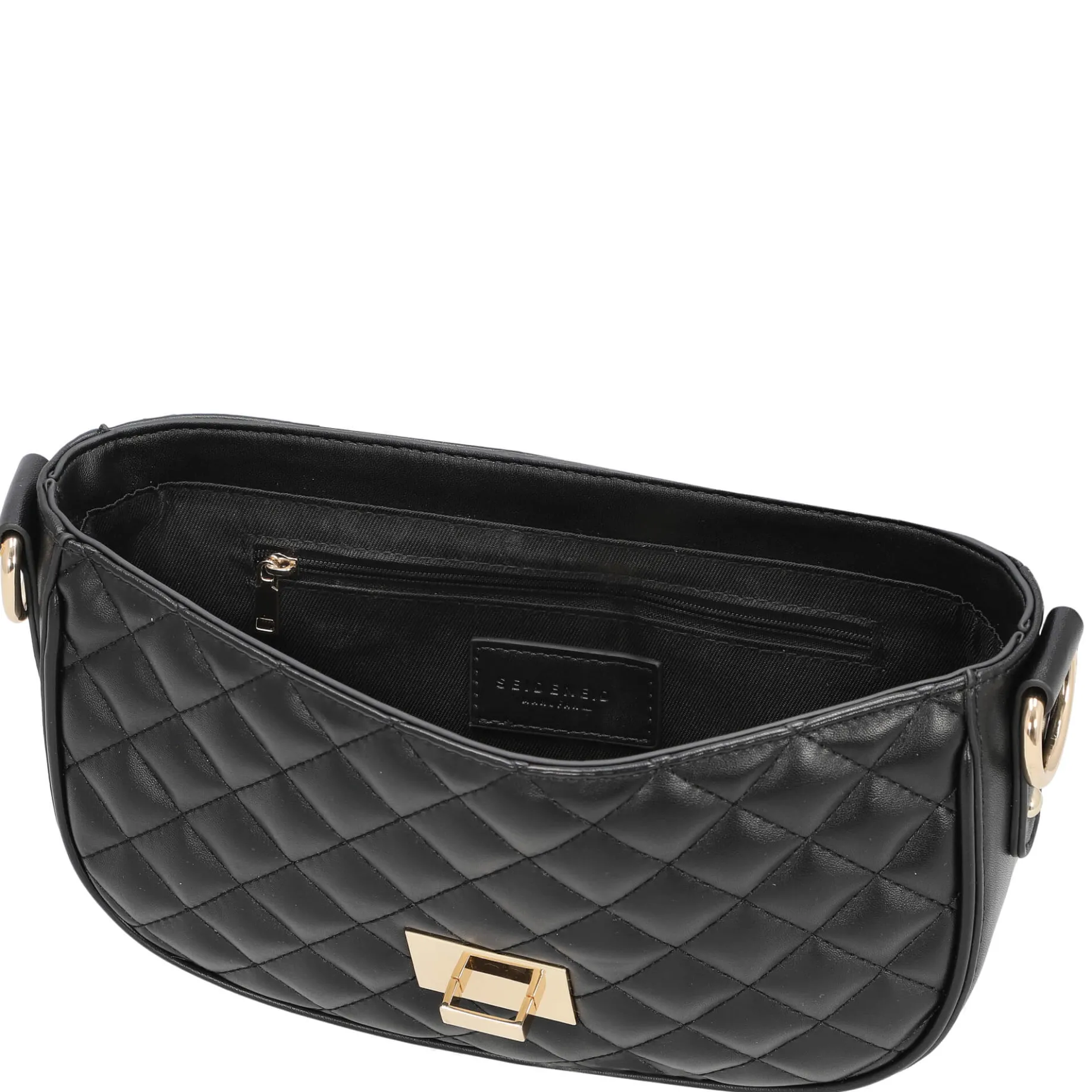 Viiala Crossbody - Umhängetasche 26 cm (black quilted)