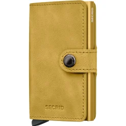 Vintage Miniwallet - Geldbörse RFID 6.5 cm (yellow)